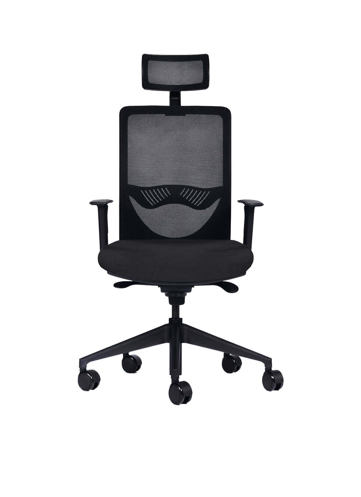 Luna Yönetici Koltuğu Hareketli Kolçaklı Siyah Ayaklı