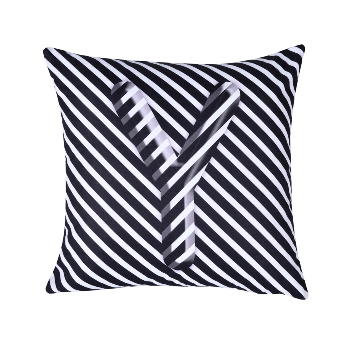 Y Harfli Kırlent Çift Taraflı 45x45 cm