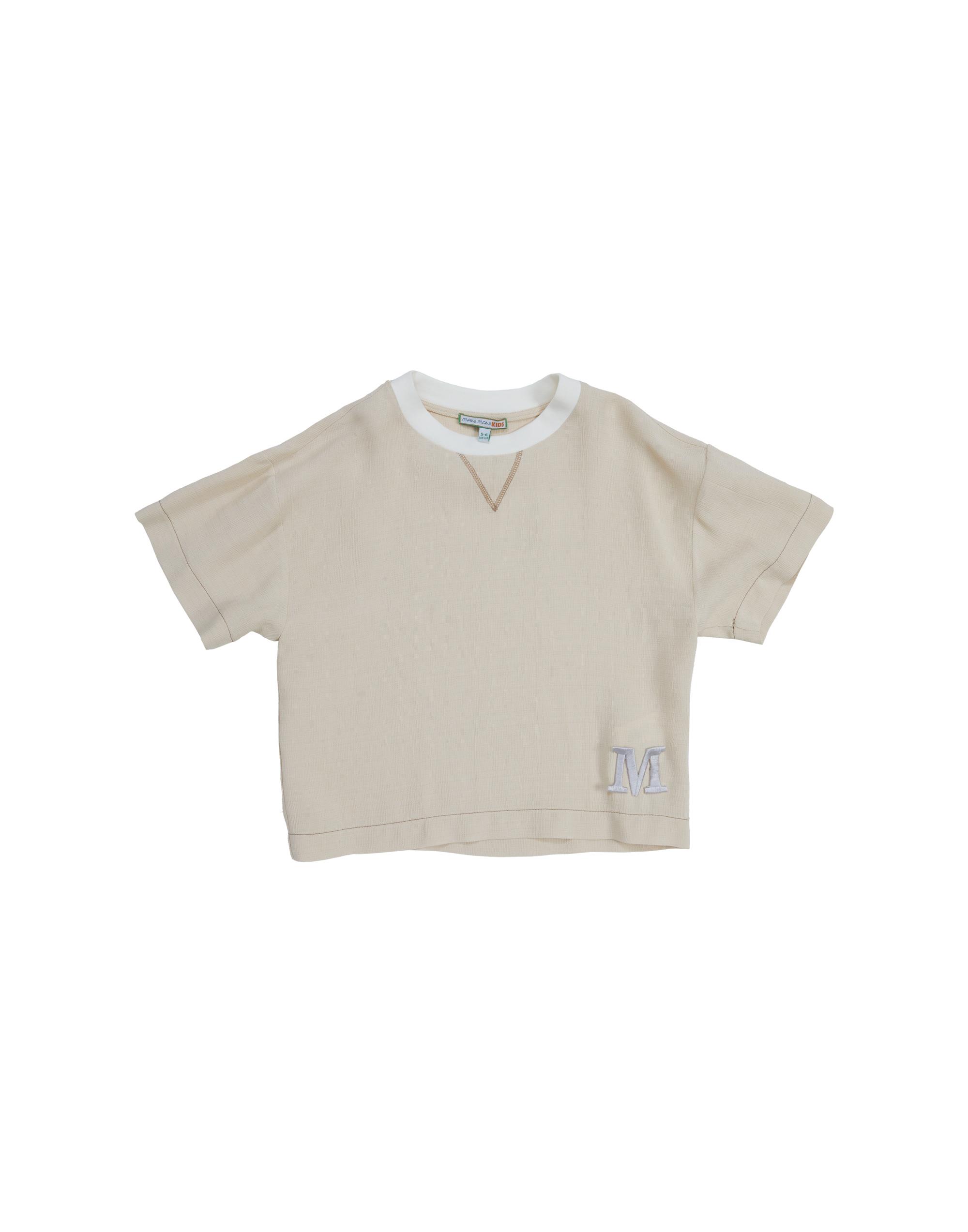 Aplike Nakış Detaylı Bej T-Shirt - junior, designer dresses, bachelorette, party dresses and graduation dresses.