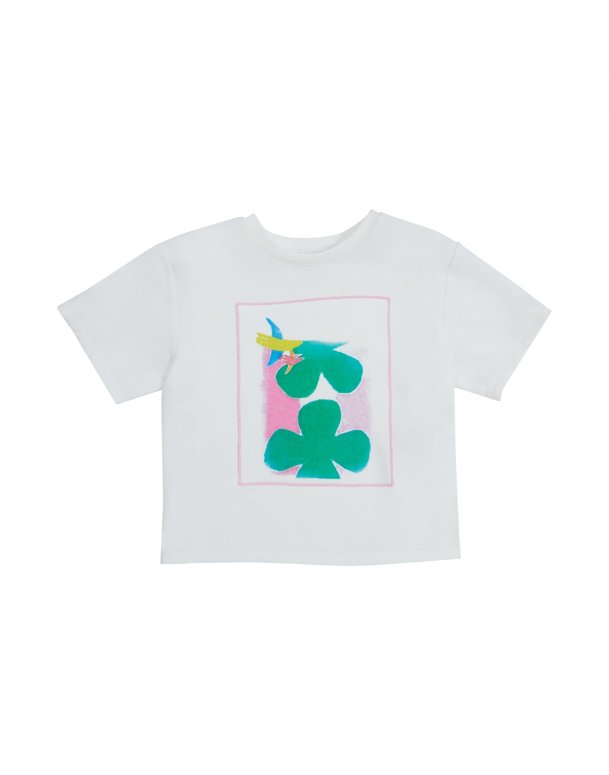 Baskılı Kısa Kollu Oversize Ekru T-Shirt - junior, designer dresses, bachelorette, party dresses and graduation dresses.