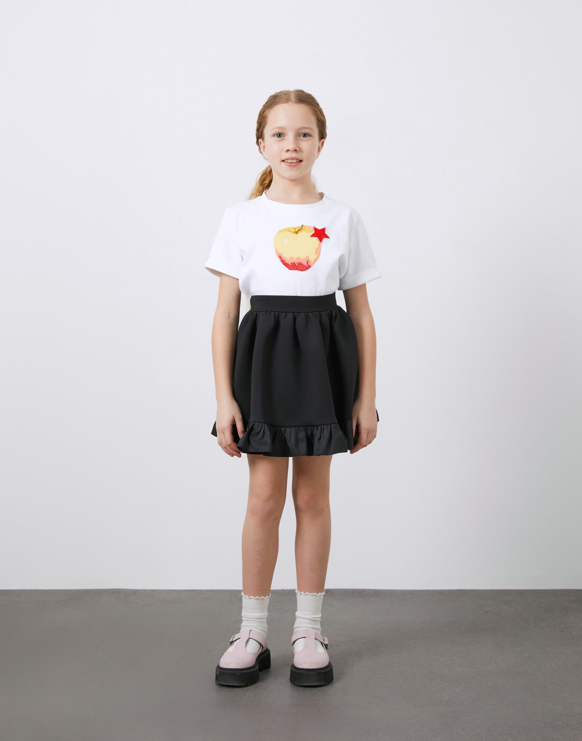 Beli Lastikli Volanlı Siyah Kız Çocuk Etek - junior, designer dresses, bachelorette, party dresses and graduation dresses.