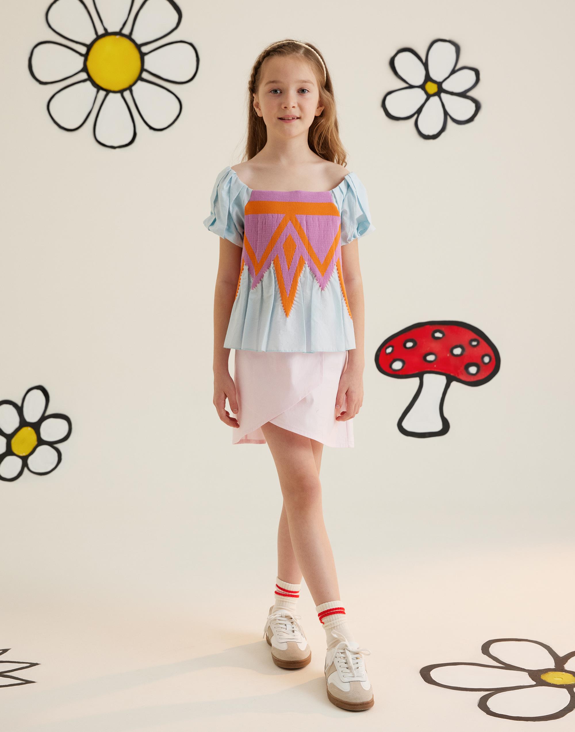 Desenli Etek Ucu Asimetrik Kolları Pileli Pembe Elbise - junior, designer dresses, bachelorette, party dresses and graduation dresses.