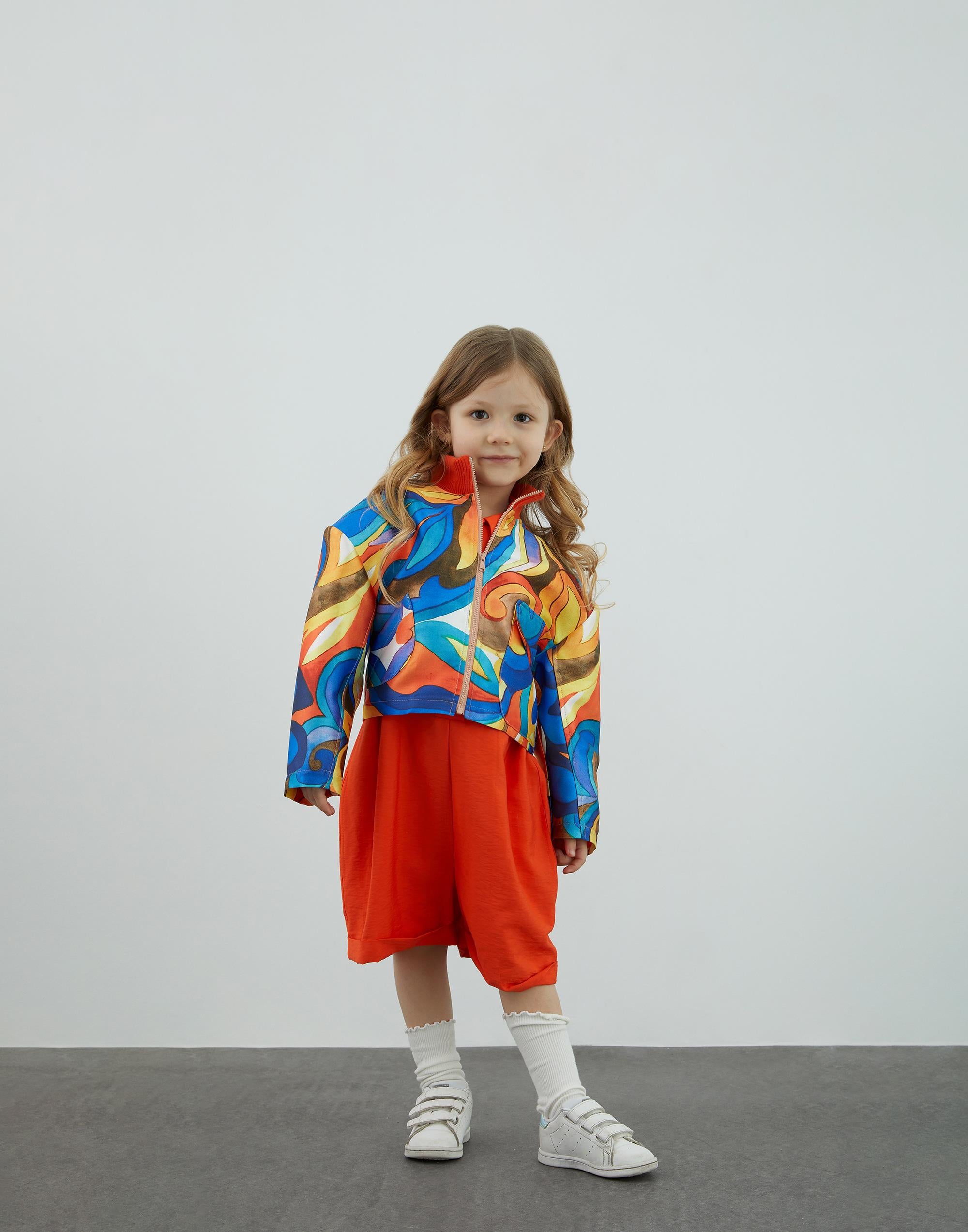 Dik Yaka Desenli Crop Ceket - junior, designer dresses, bachelorette, party dresses and graduation dresses.