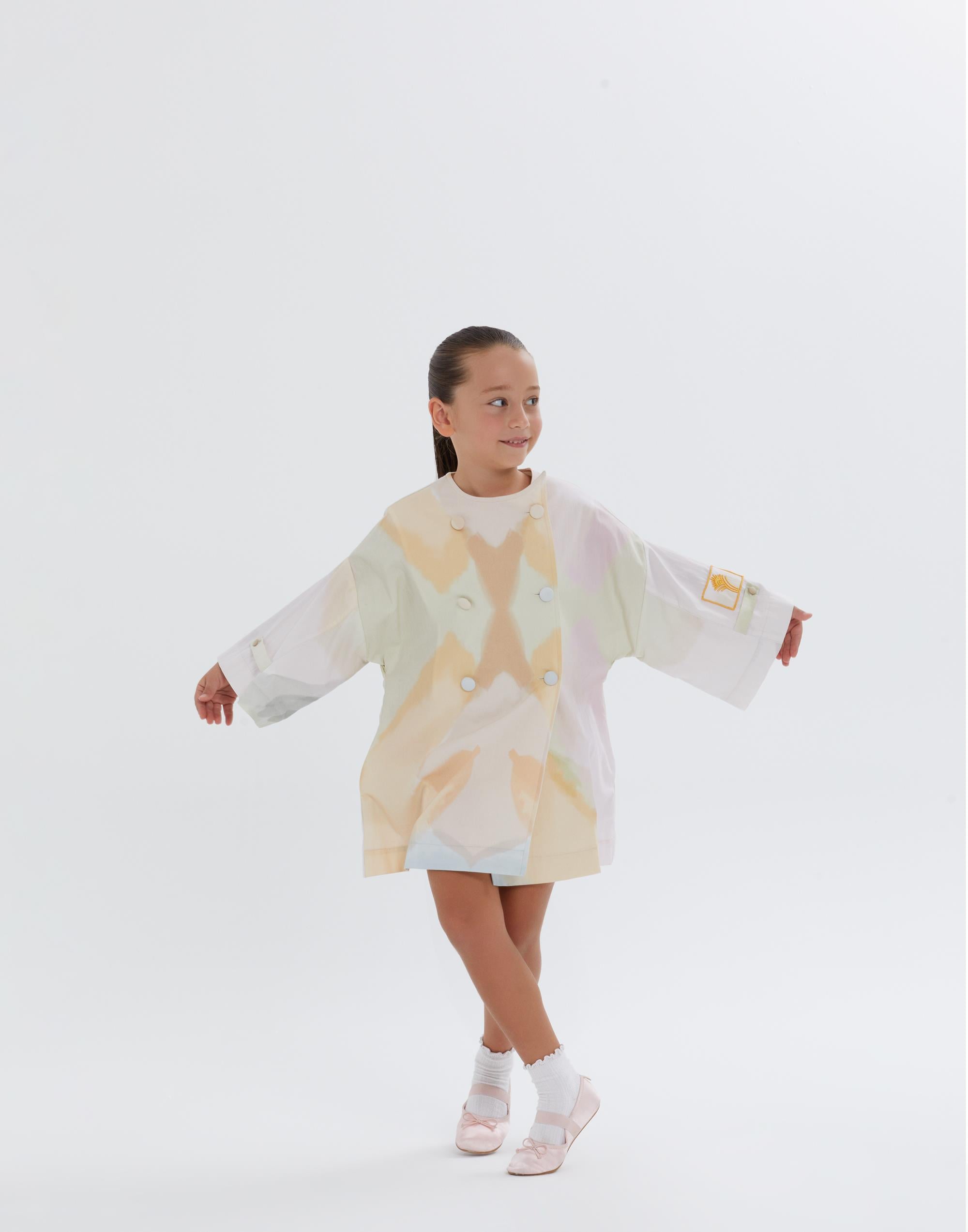 Düşük Omuzlu Kolları Bol Aplike Nakışlı Kız Çocuk Elbise - junior, designer dresses, bachelorette, party dresses and graduation dresses.