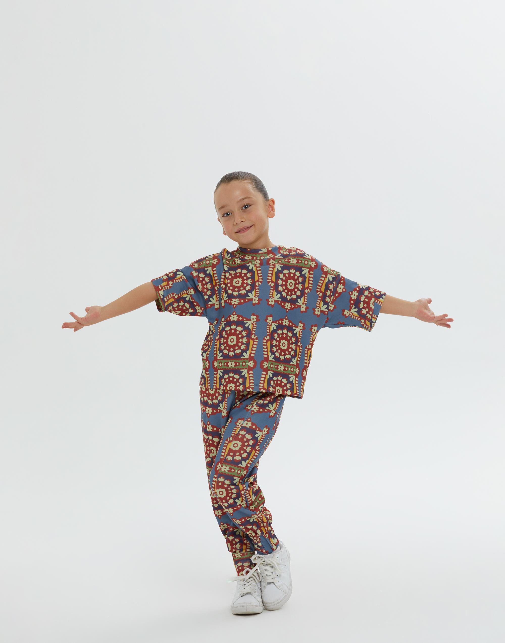 Hakim Yaka Etnik Desenli Kız Çocuk Bluz - junior, designer dresses, bachelorette, party dresses and graduation dresses.