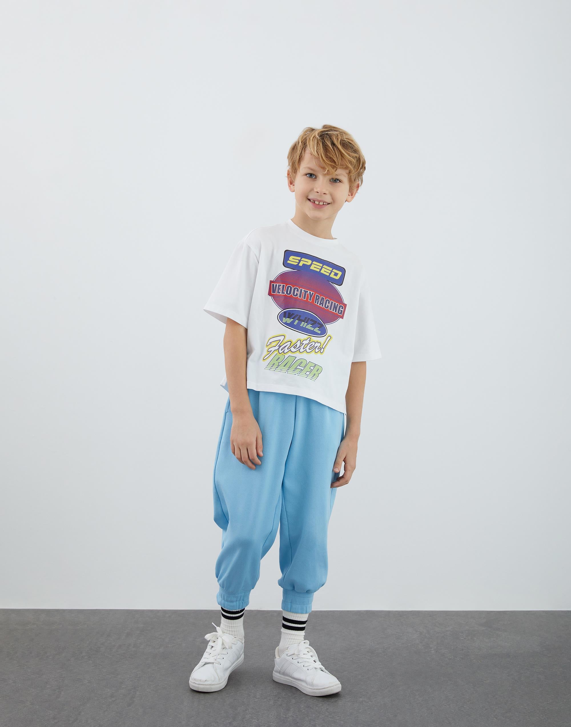 Pileli Jogger Mavi Pantolon - junior, designer dresses, bachelorette, party dresses and graduation dresses.