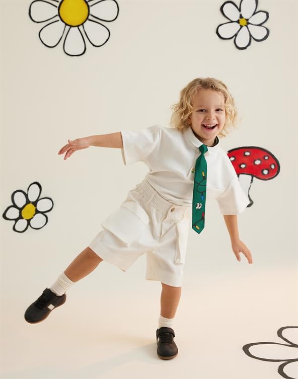 Belden Lastikli Yanlarda Cep Detaylı Ekru Şort - junior, designer dresses, bachelorette, party dresses and graduation dresses.