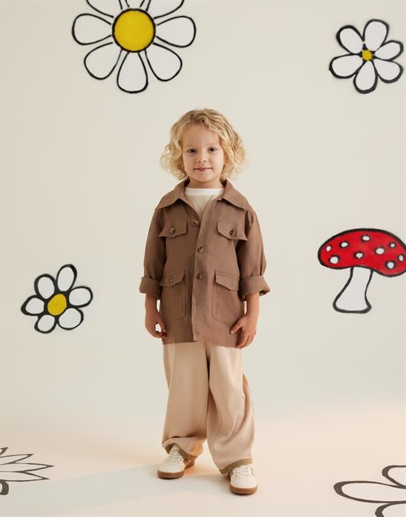 Cepli Erkek Yaka Bej Ceket - junior, designer dresses, bachelorette, party dresses and graduation dresses.