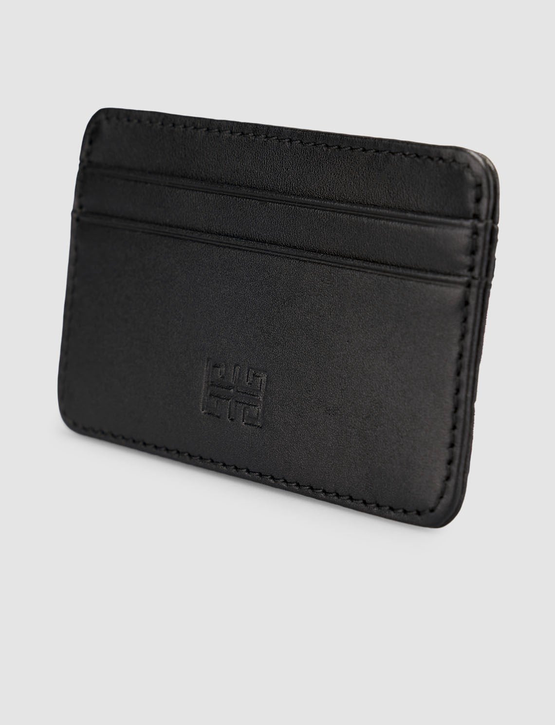 『Hollywood WALLET BLACK』 Dark Black Genuine Leather Cardholder l Cabani