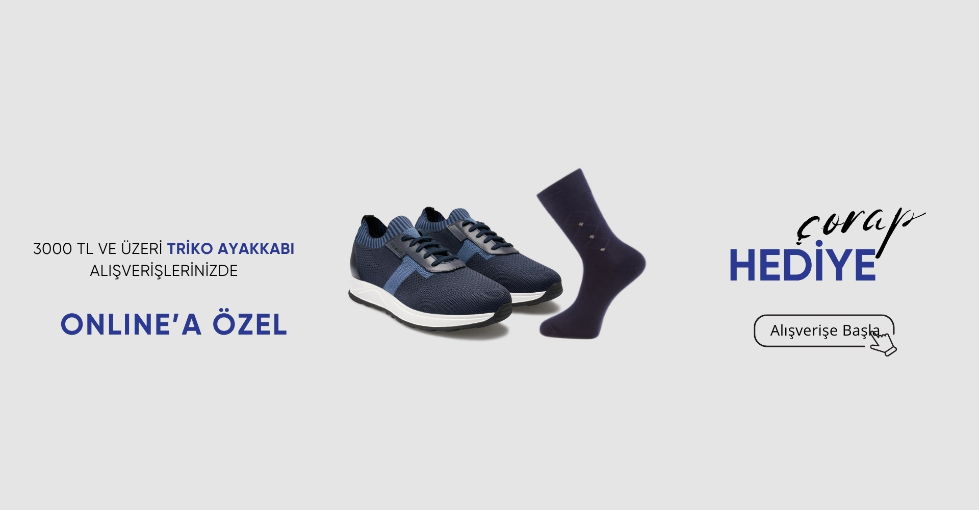 TRİKO AYAKKABILARDA ÇORAP HEDİYE