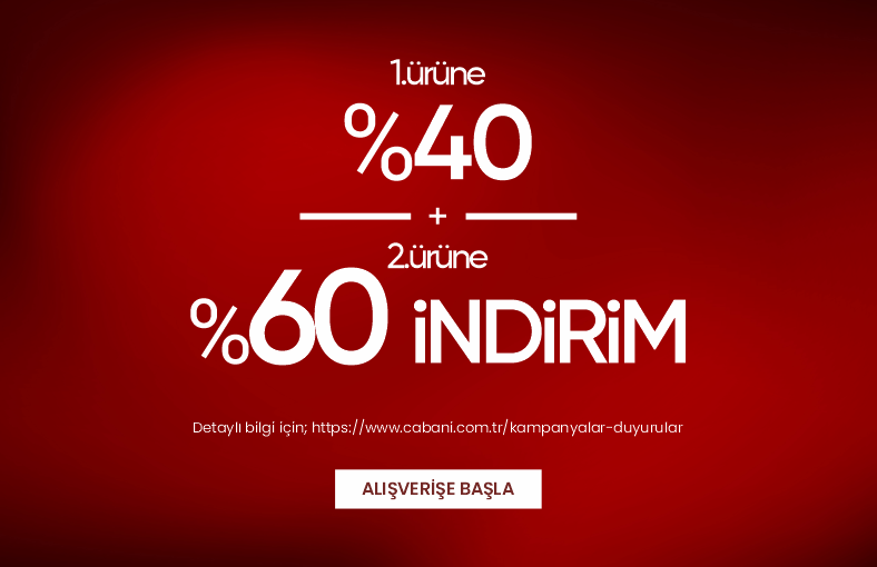 1.ÜRÜNE %40, 2. ÜRÜNE %60 İNDİRİM..!