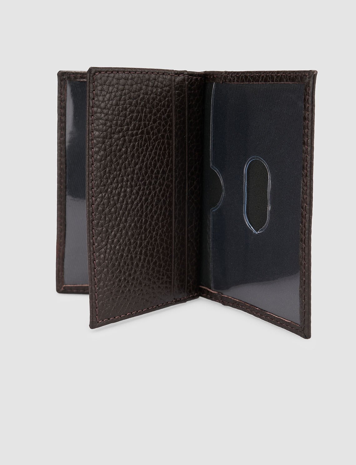 Brown Floater Genuine Leather Vertical Wallet (Card Holder Section