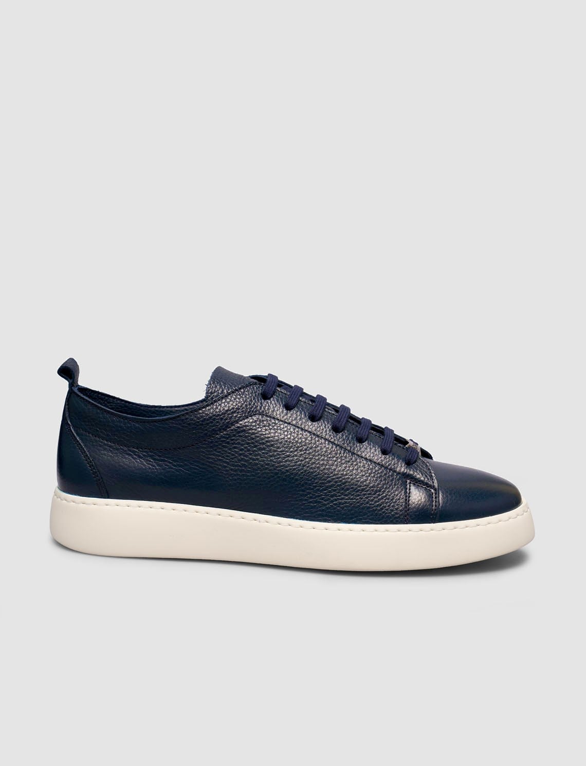 Cabani Men's Minimal Navy Leather Sneakers l Cabani