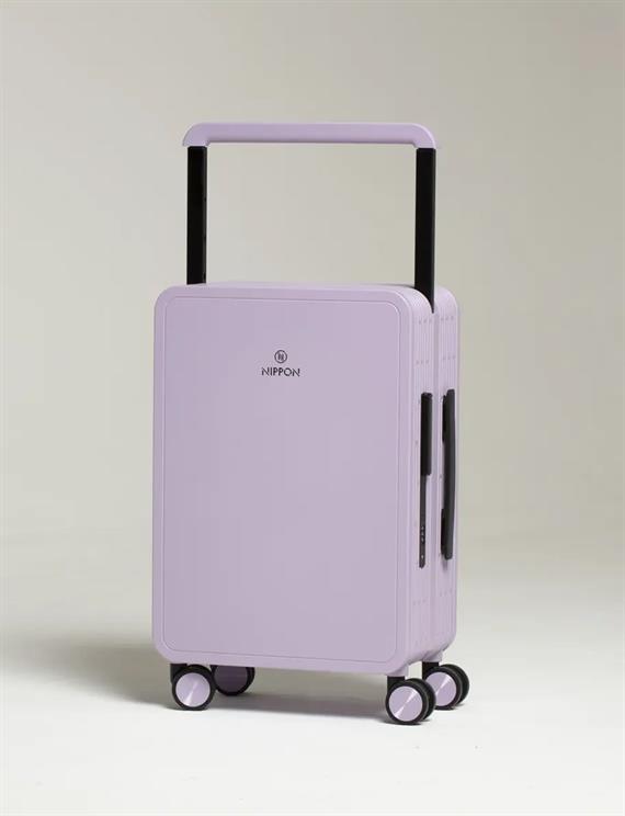 Nippon Fortis Lilac Hardside Medium Checked Spinner Suitcase