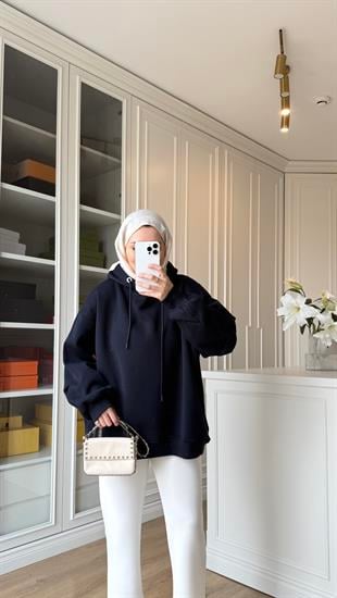 Oversize Sweatshirt Lacivert