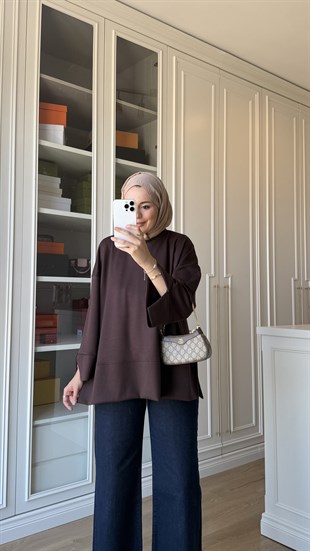 Oysh Sweatshirt Acı Kahve