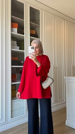 Oysh Sweatshirt Kırmızı