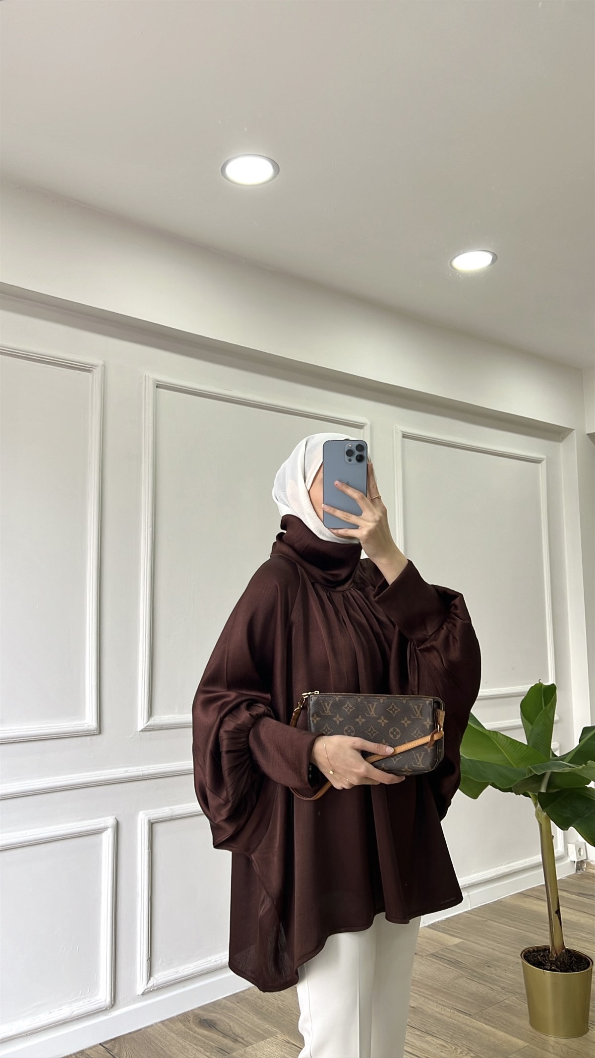 Acı Kahve  - Saten Tunik