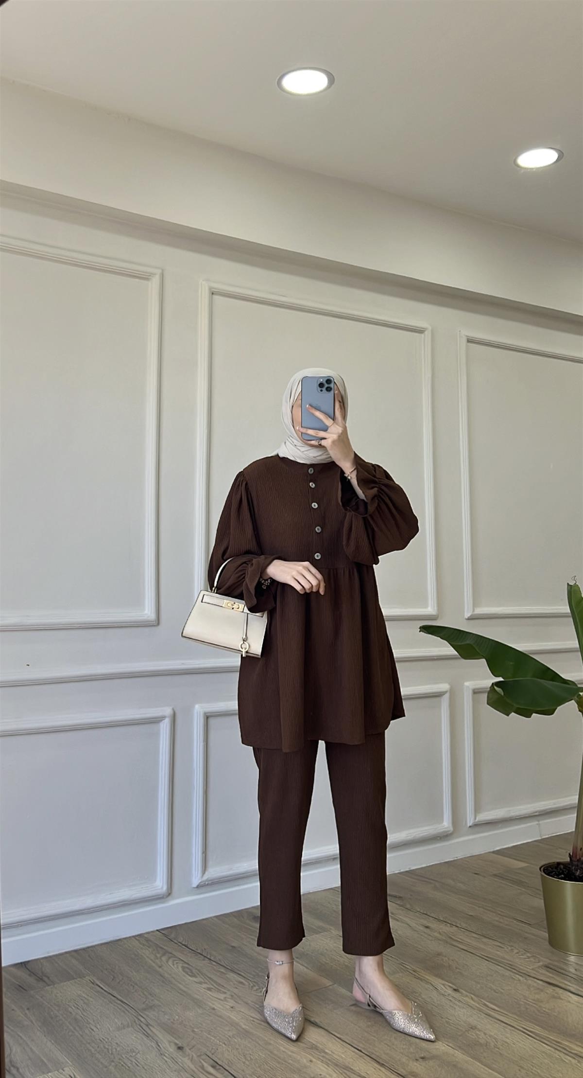 Acı Kahve - Soft Düğmeli Takım