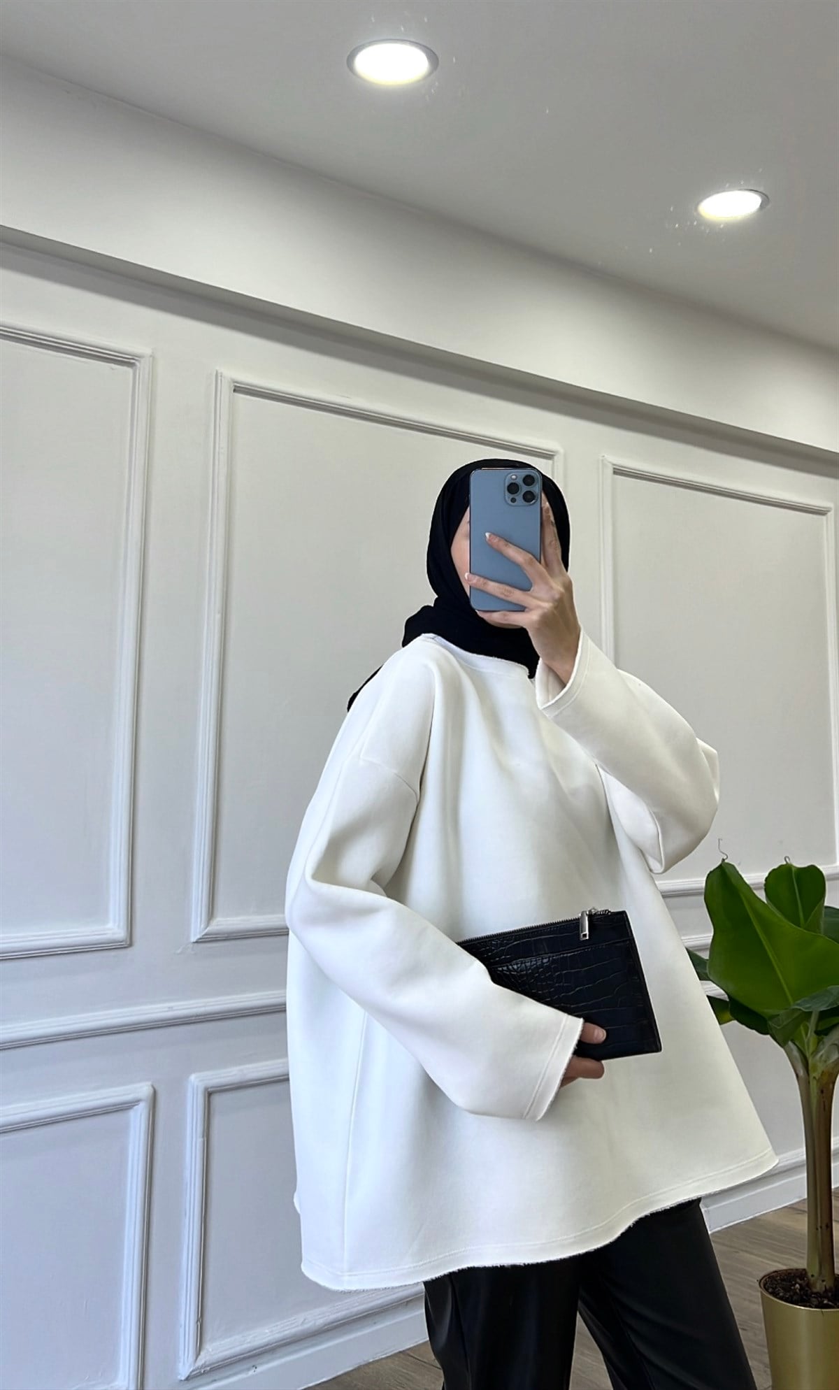 Beyaz - Basic Bisiklet  Yaka 