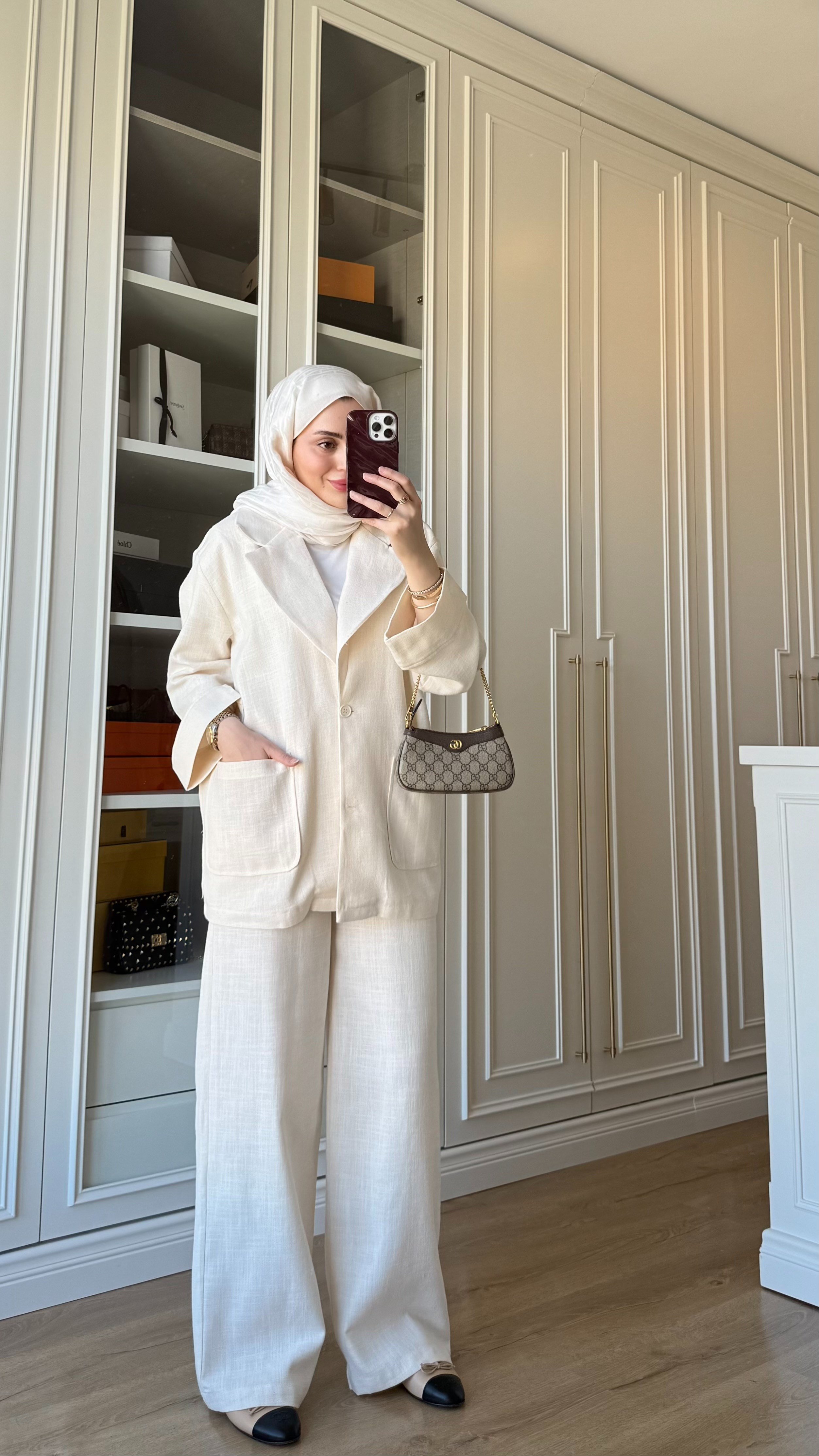 Blazer Keten Takım Naturel