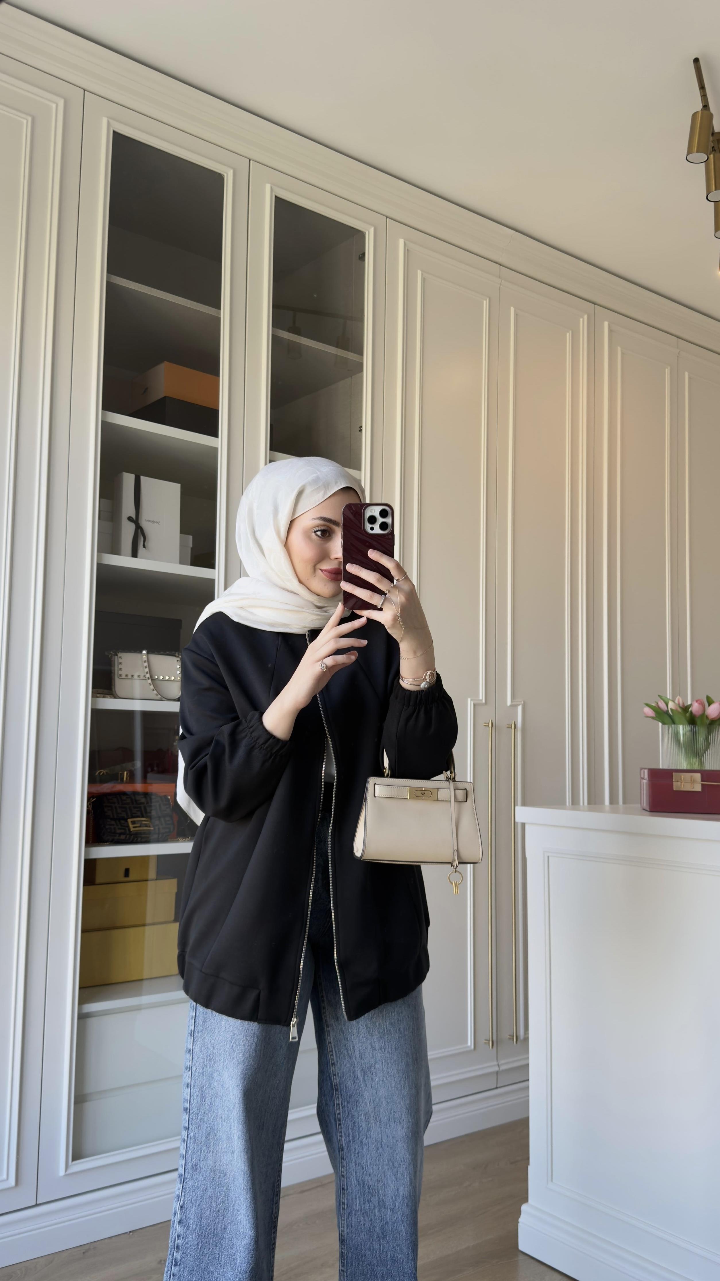 Bomber Hırka Siyah