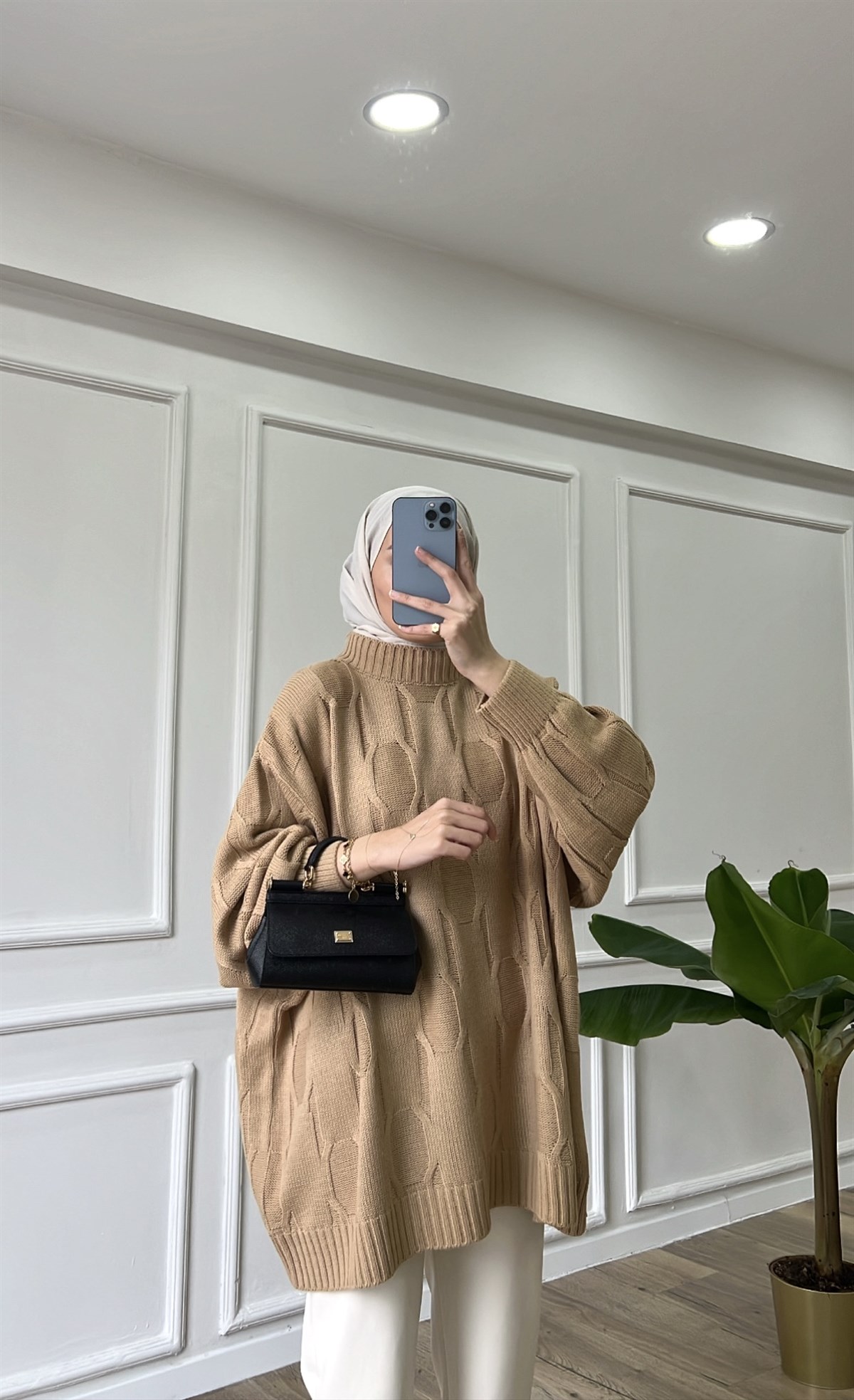 Camel - Oversize Triko