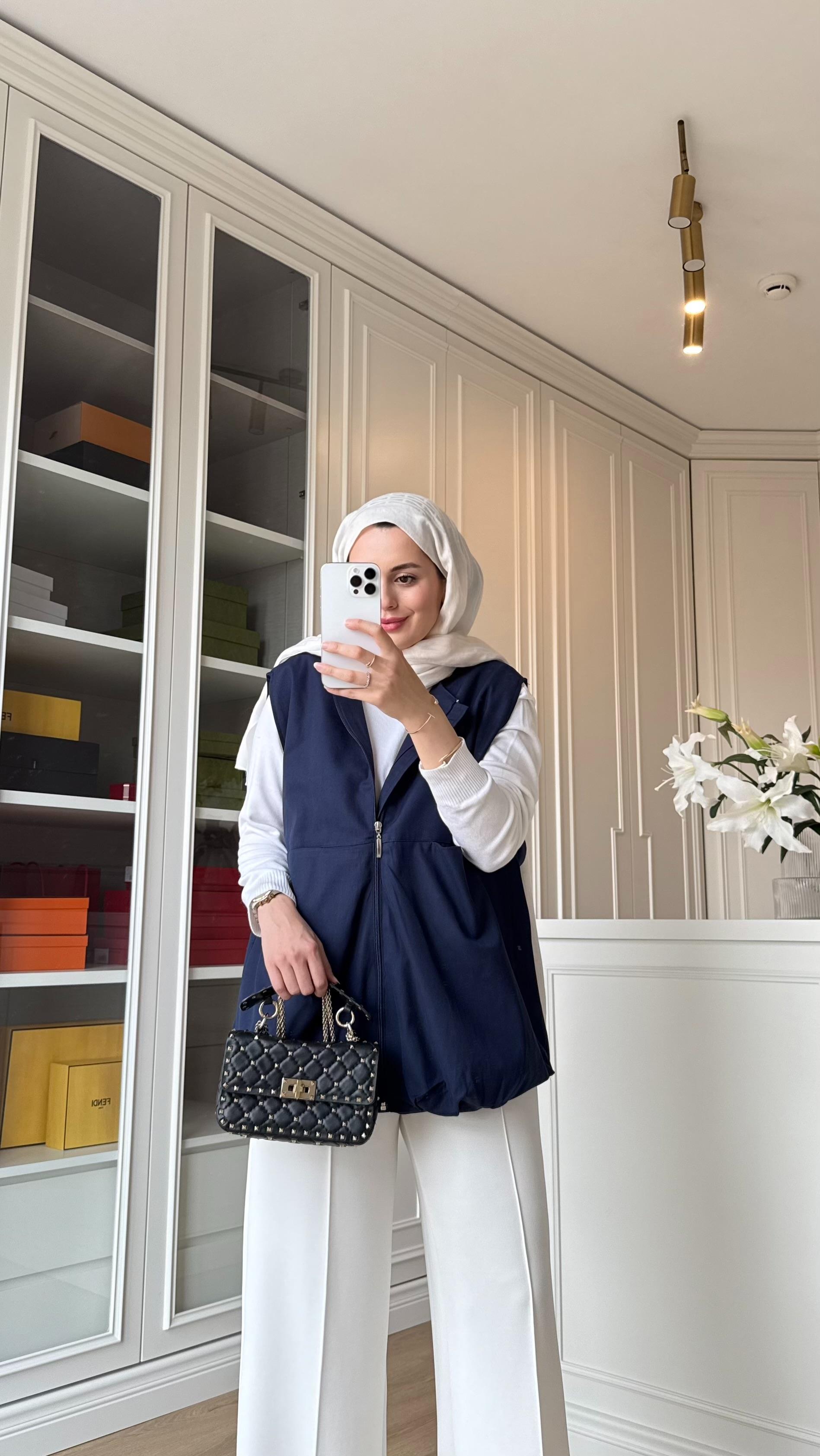 Gabardin Yelek Lacivert