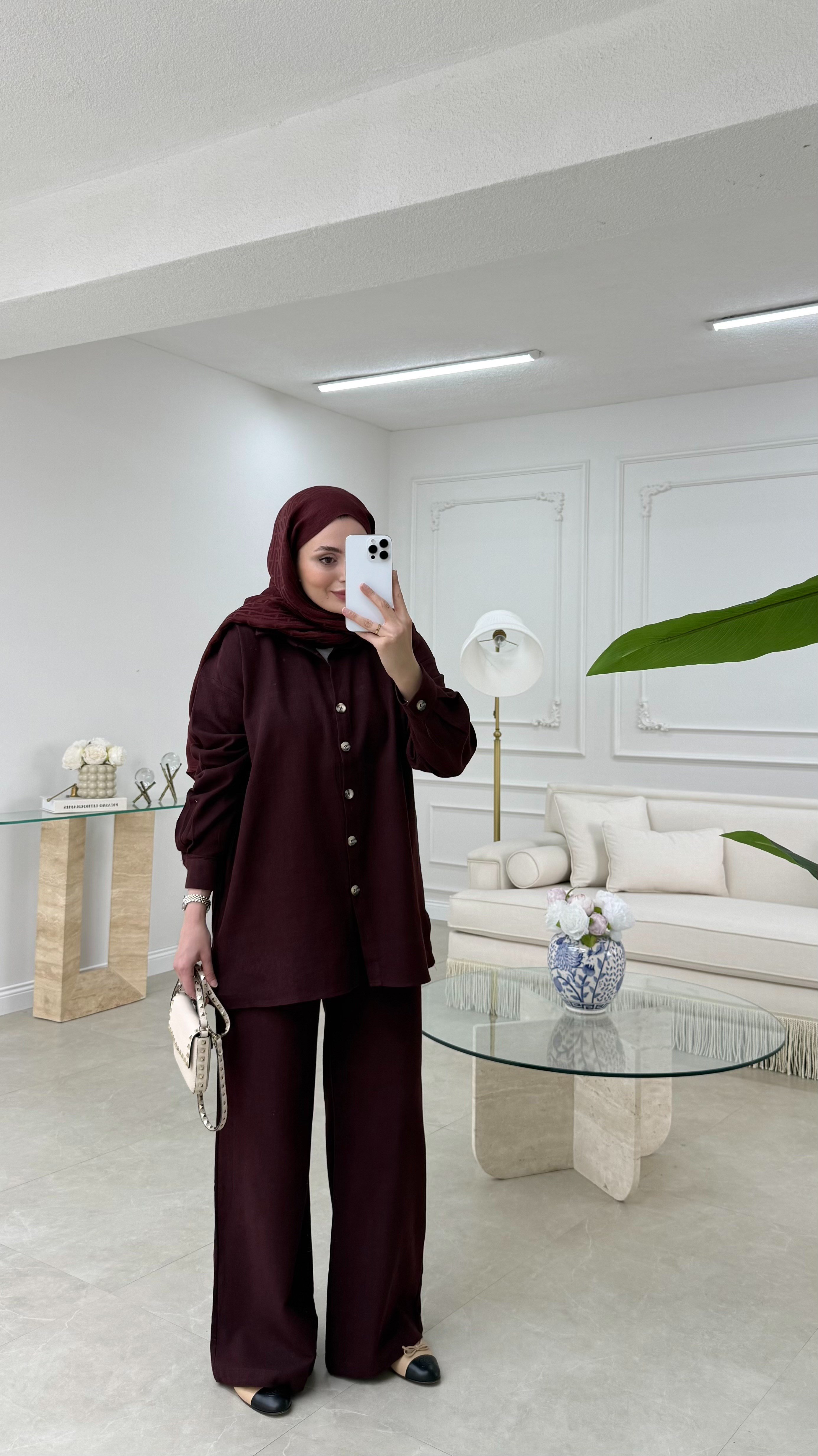 Ham Keten Takım Bordo