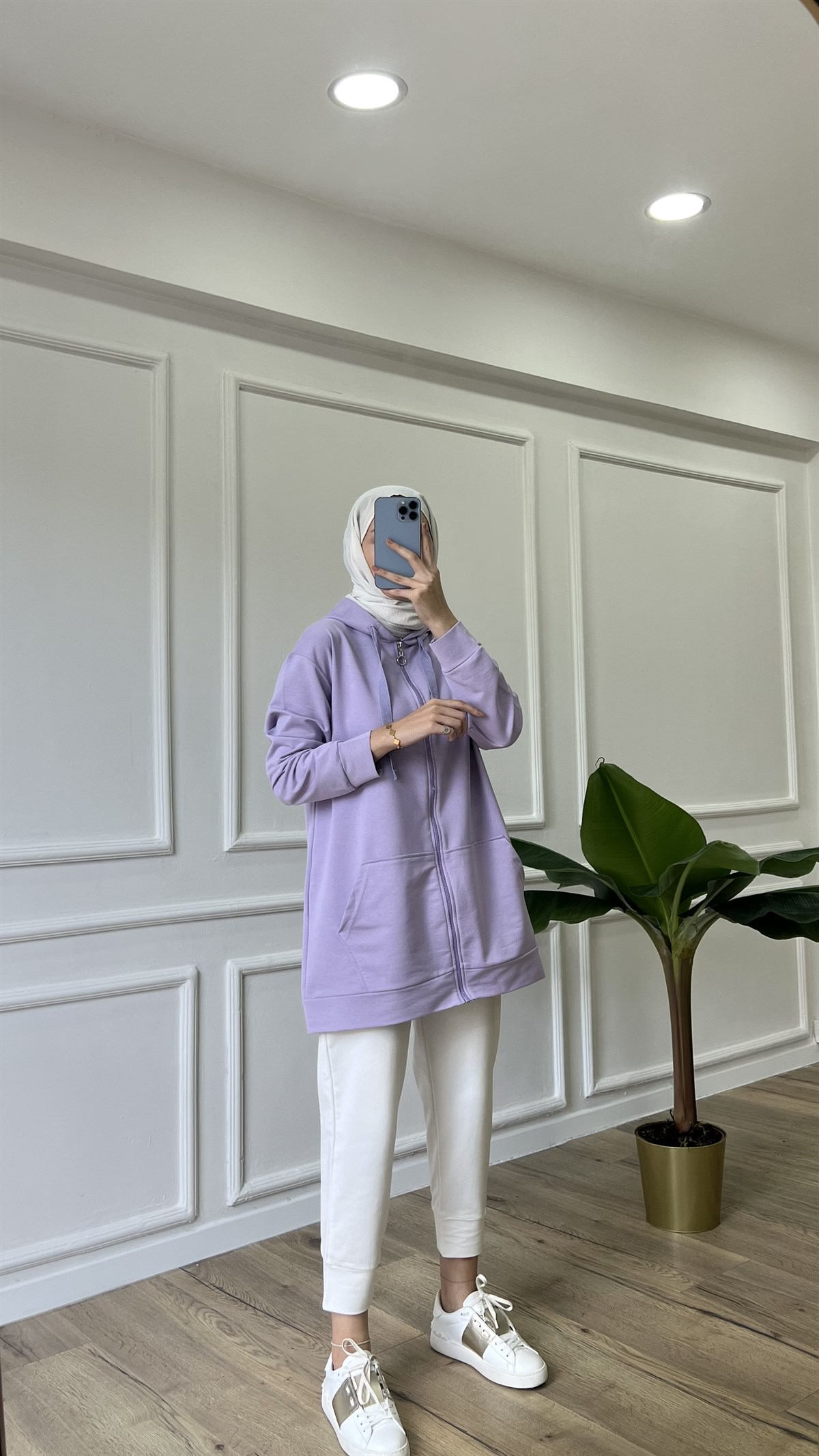 İki İplik Hırka - Lila