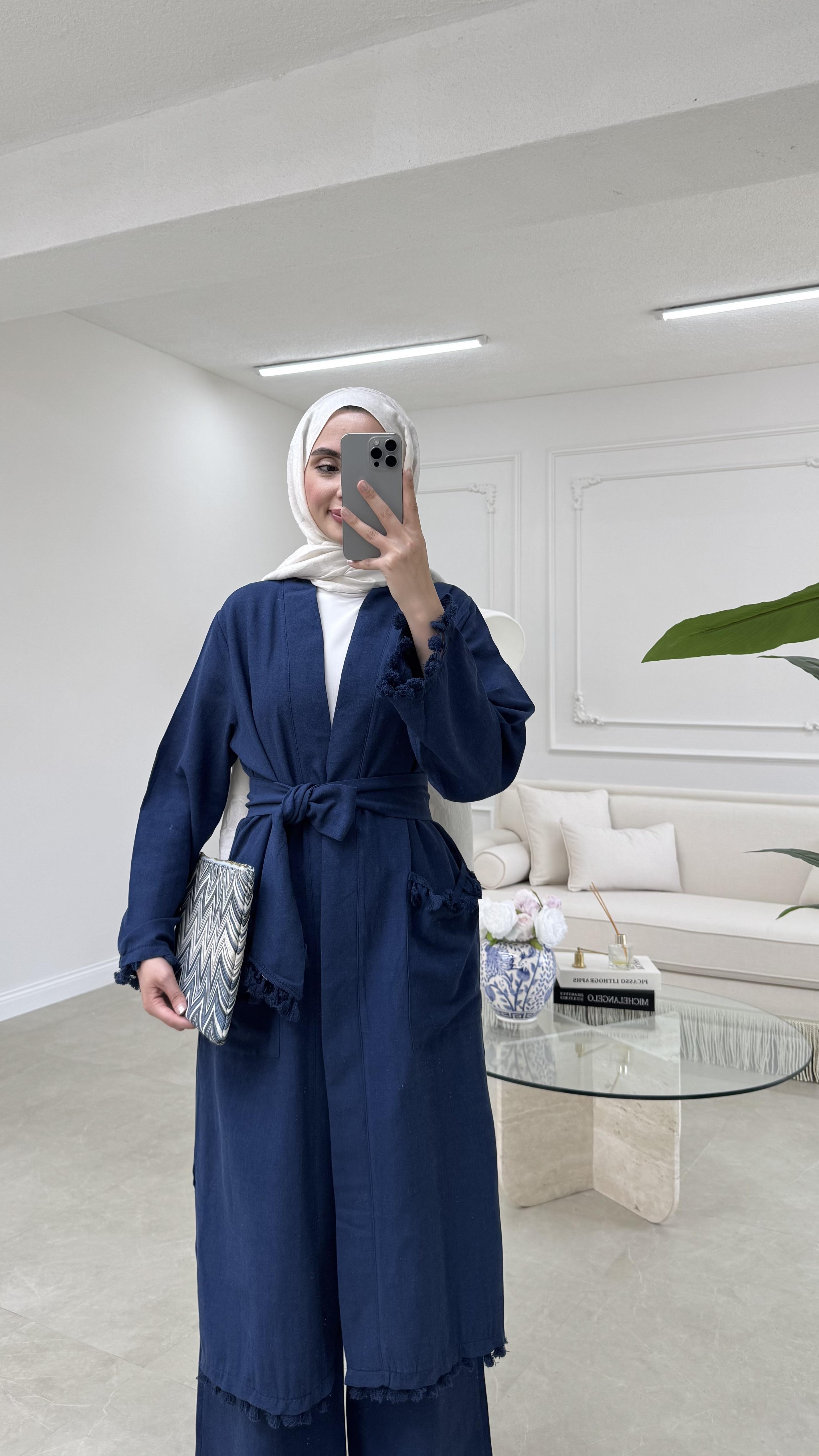 İkili Kimono Takım Lacivert