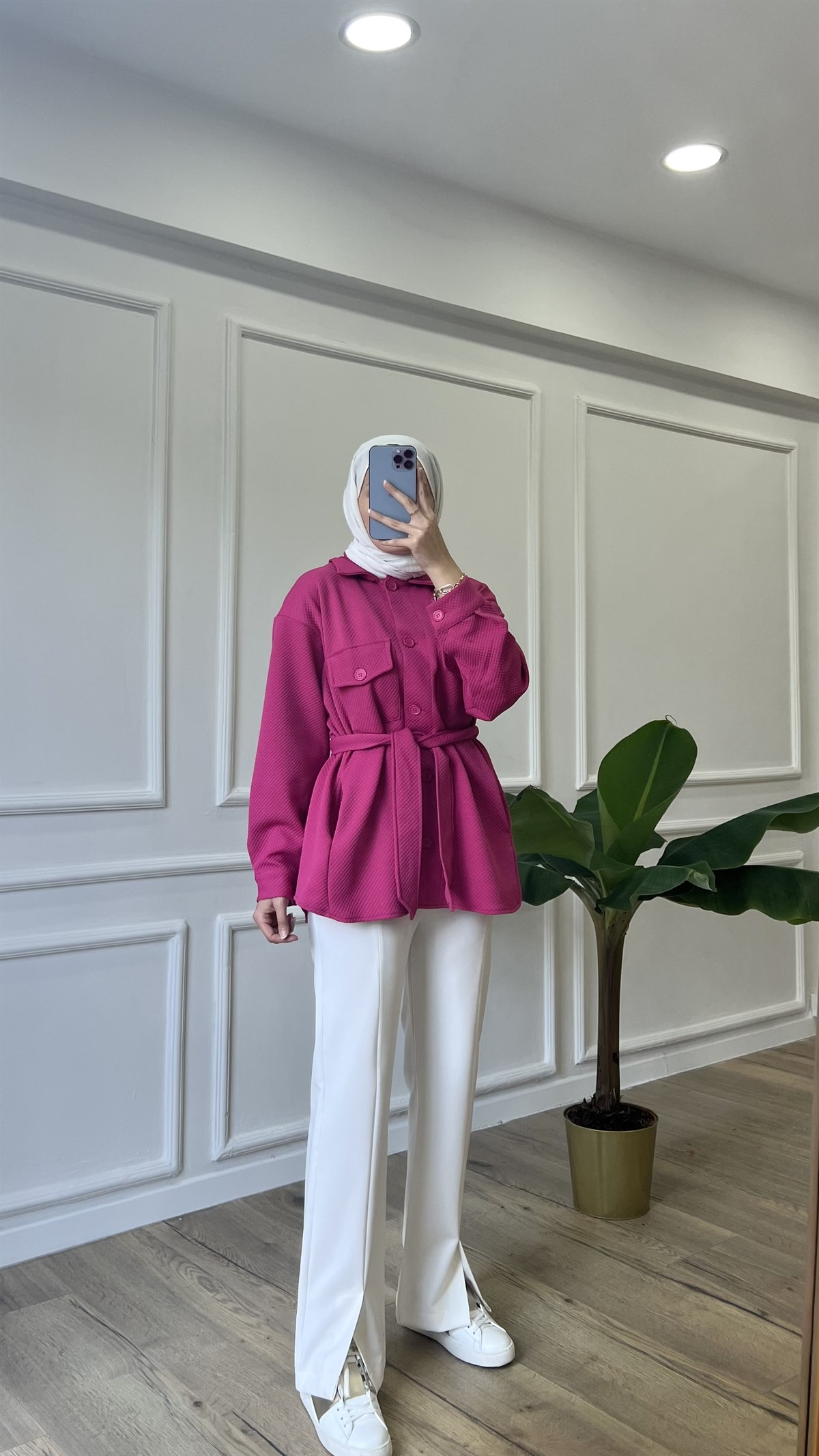 Kemerli Ceket - Fusya