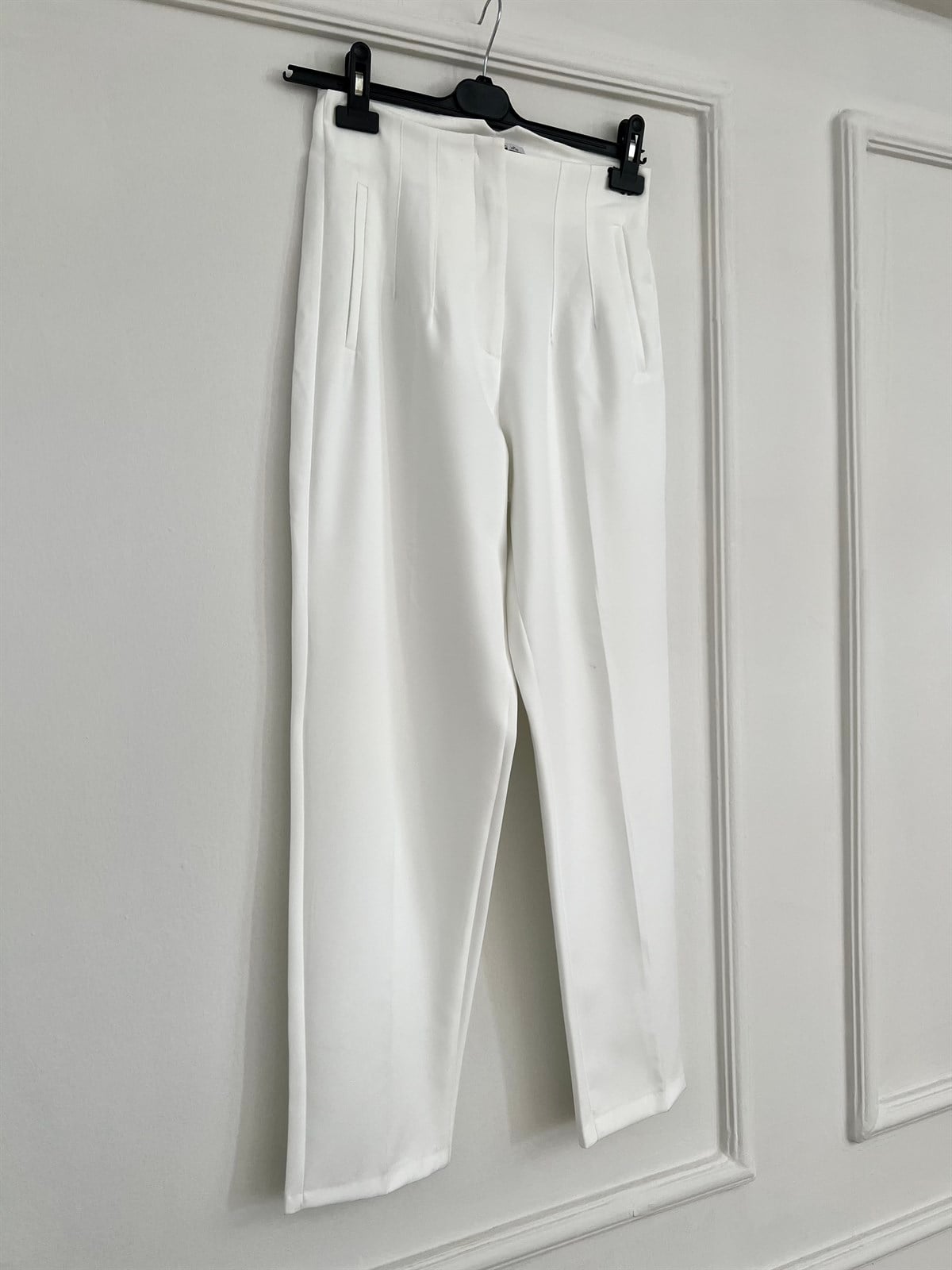 Krep Pantolon - Beyaz