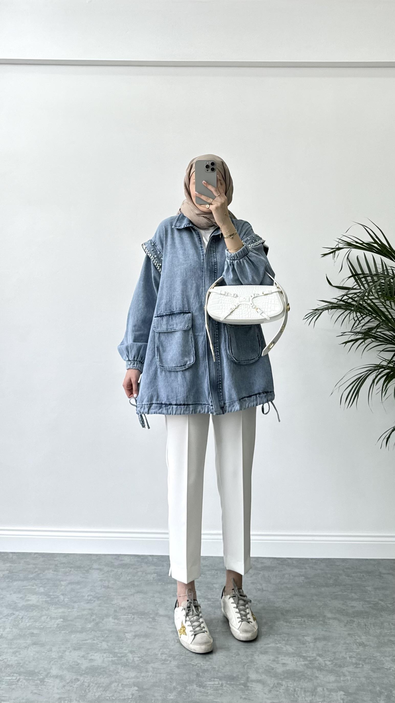 Moe Denim Ceket Mavi