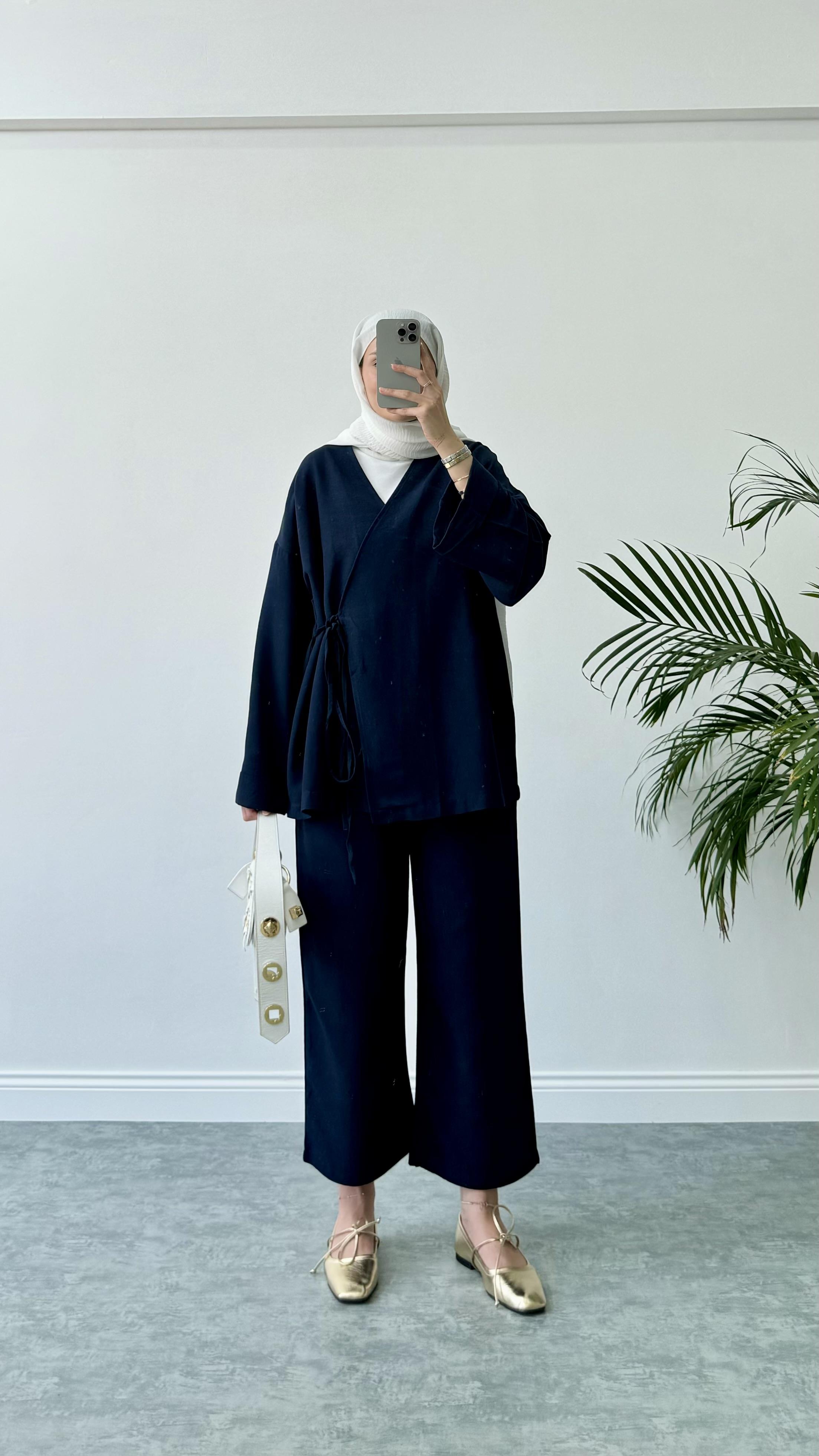 Pinteres Kimono Takım Lacivert