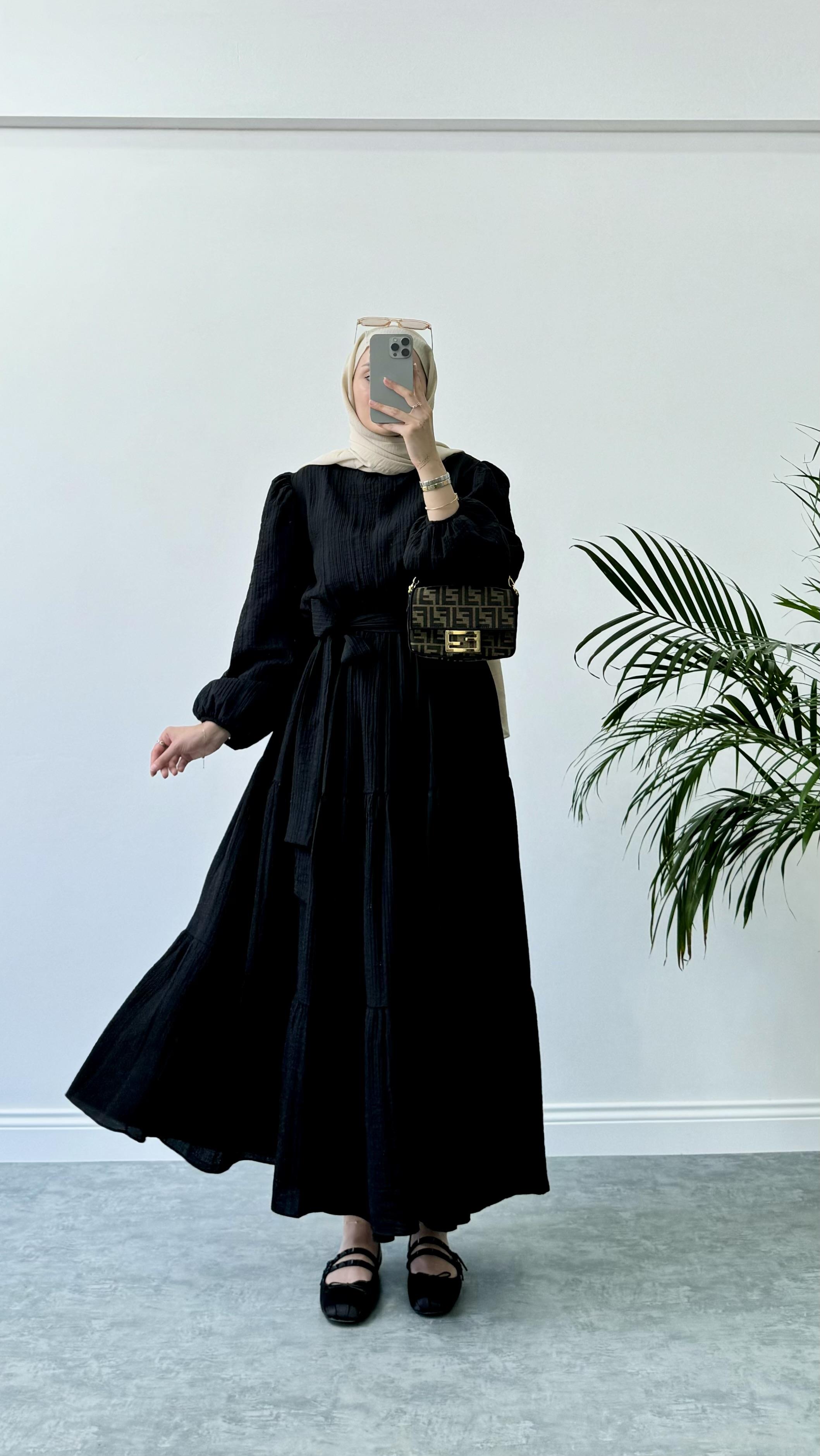 Pure Kat Elbise Siyah