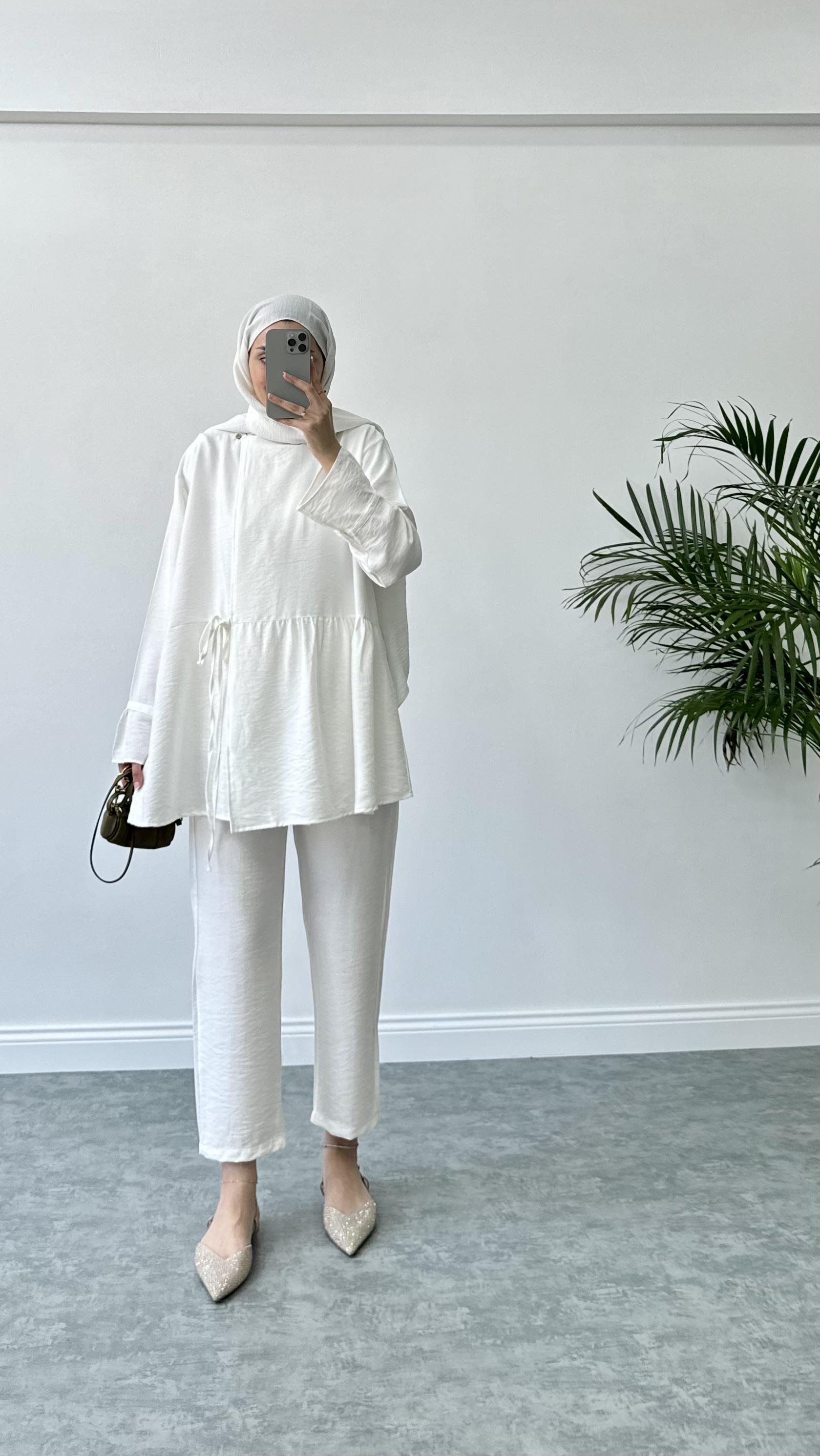 Royal Kimono Takım Beyaz