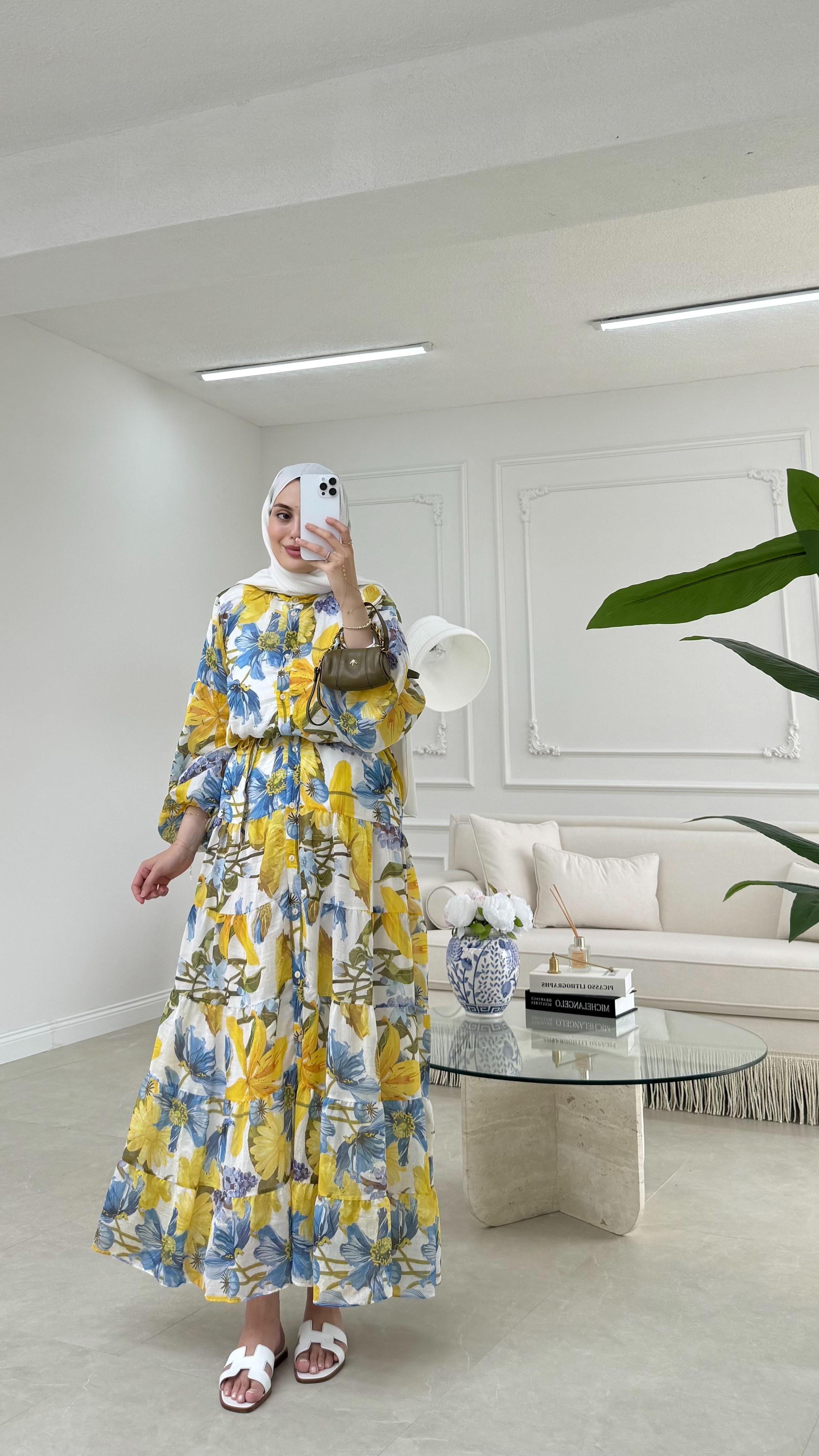 Shine Desenli Elbise 