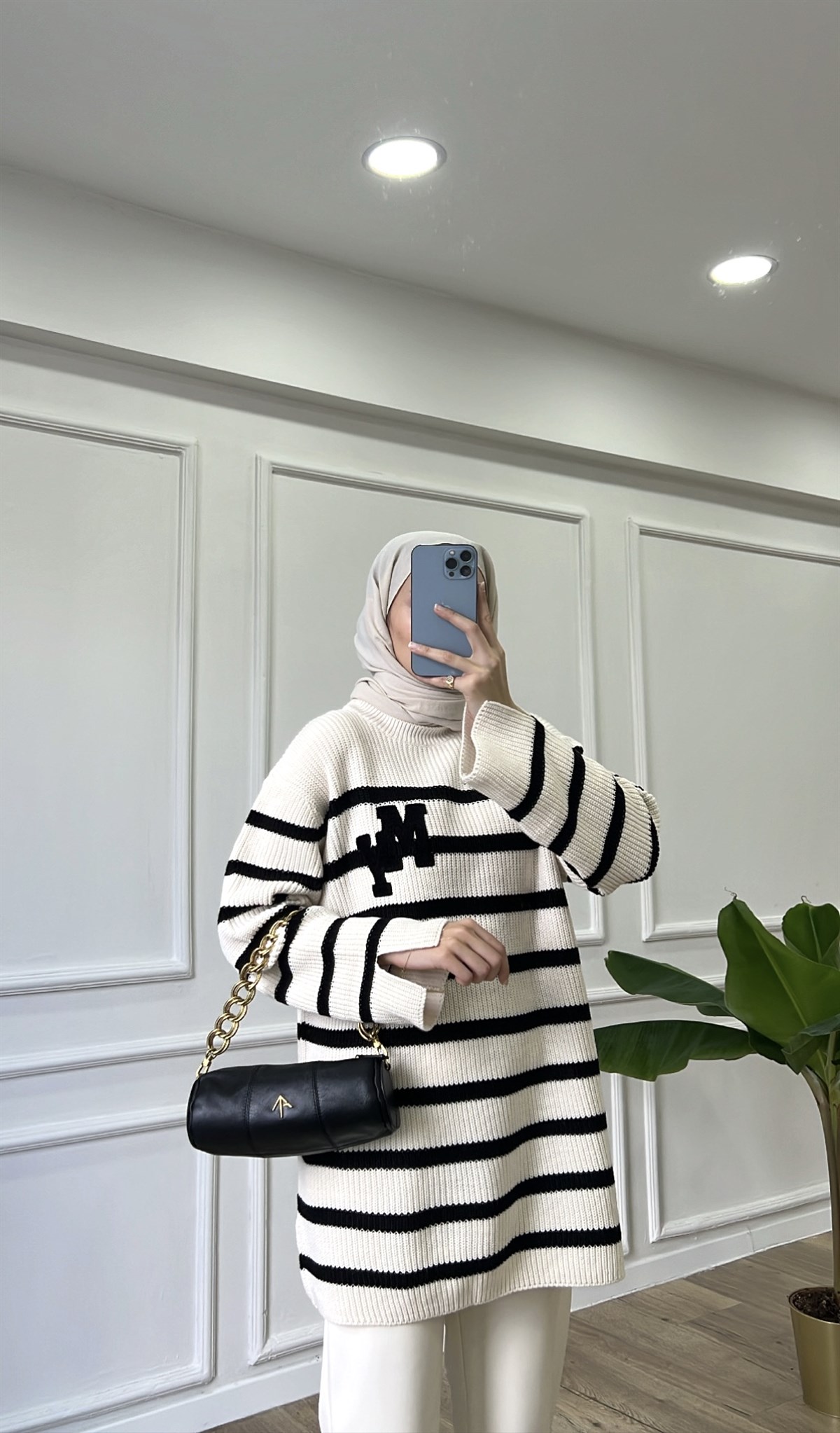 Siyah - My Baskılı Triko