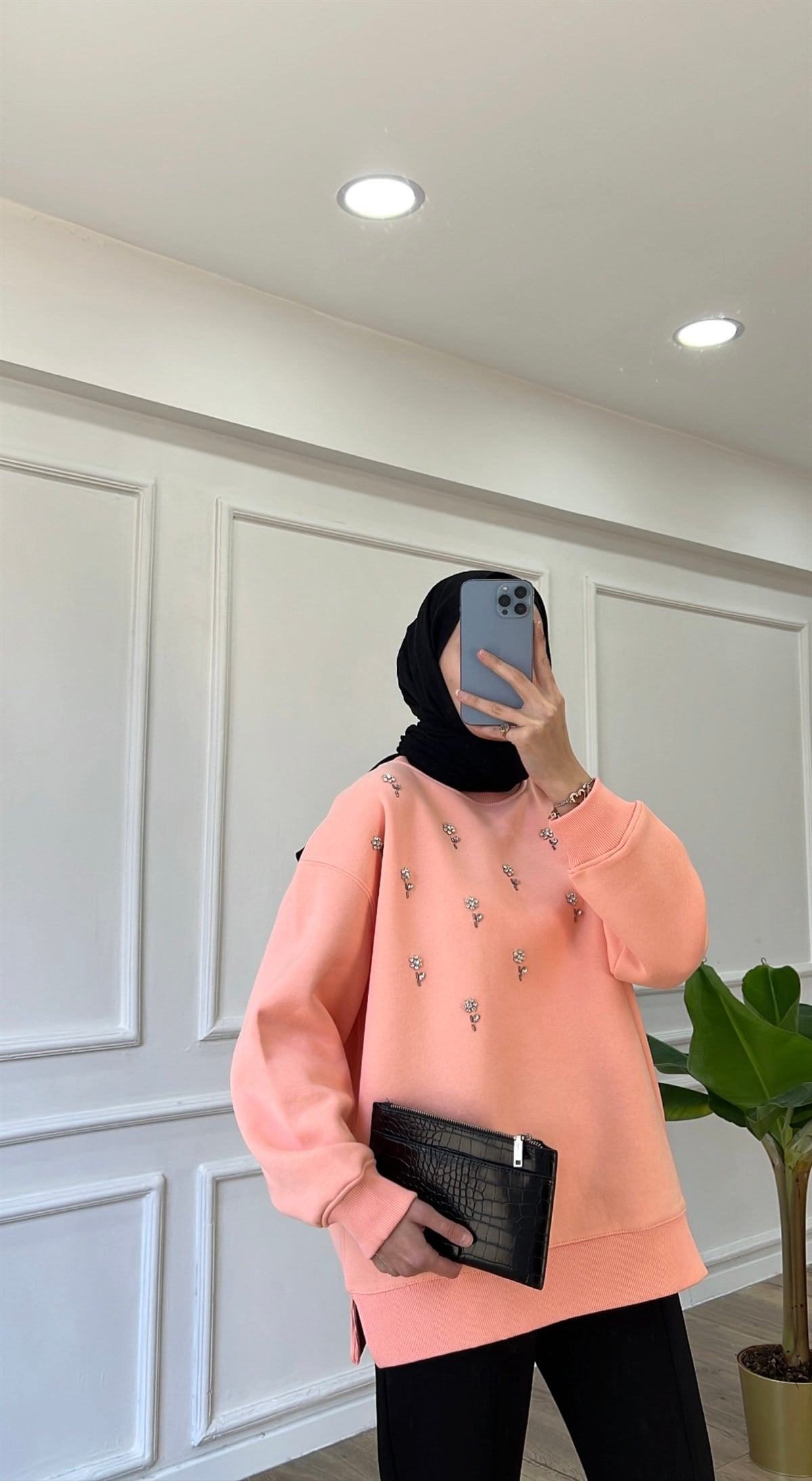 Somon - Taşlı Sweatshirt