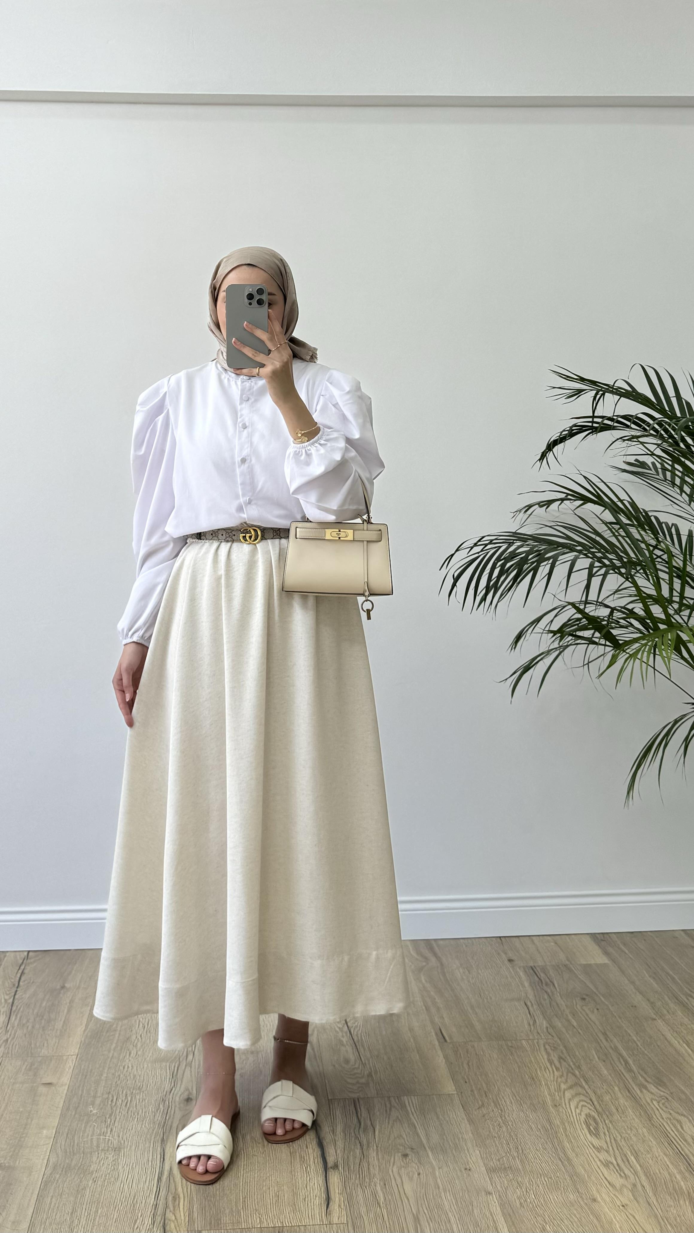 Sovera Keten Etek Ekru