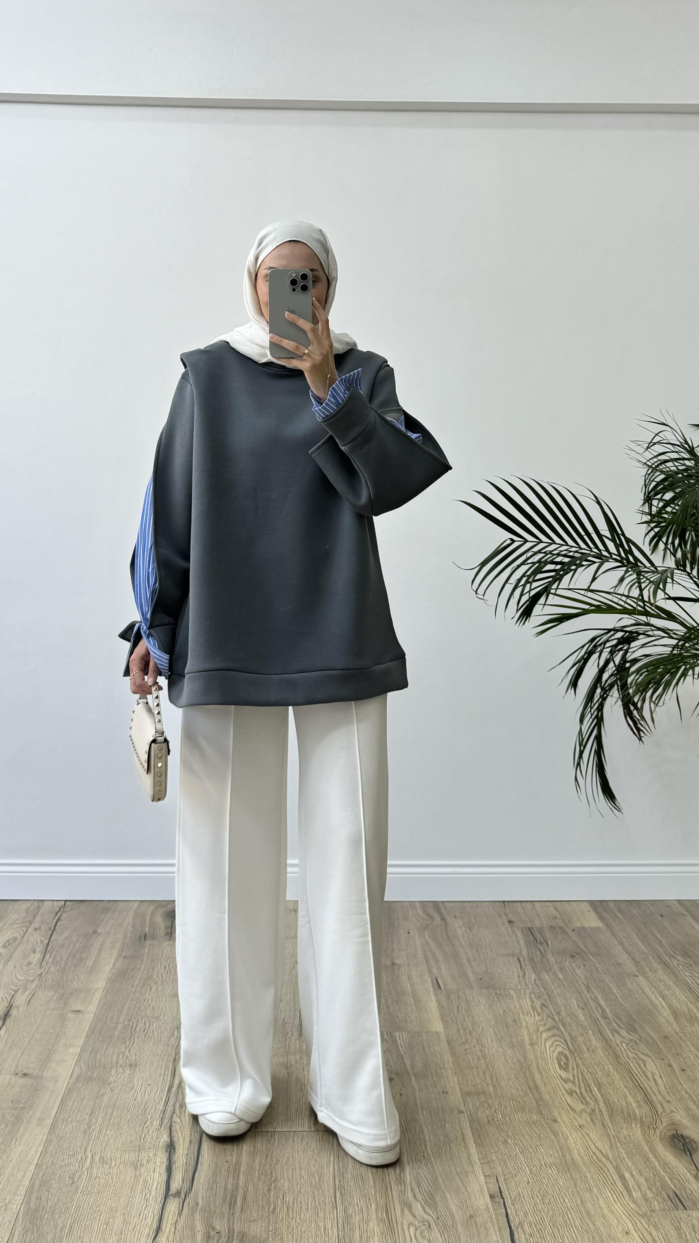 Sovera Palazzo Pantolon Beyaz