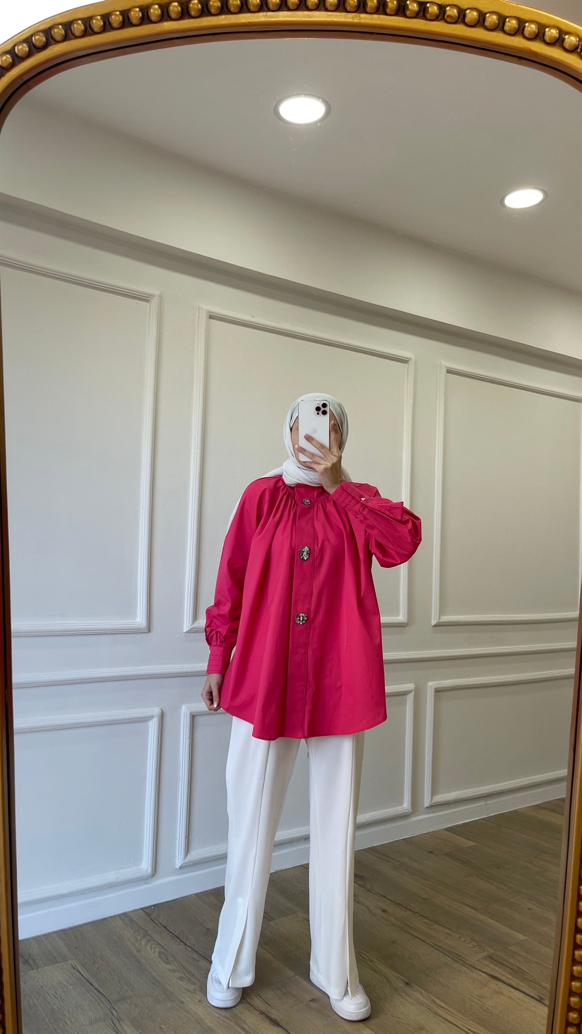 Taşlı Gömlek Fusya