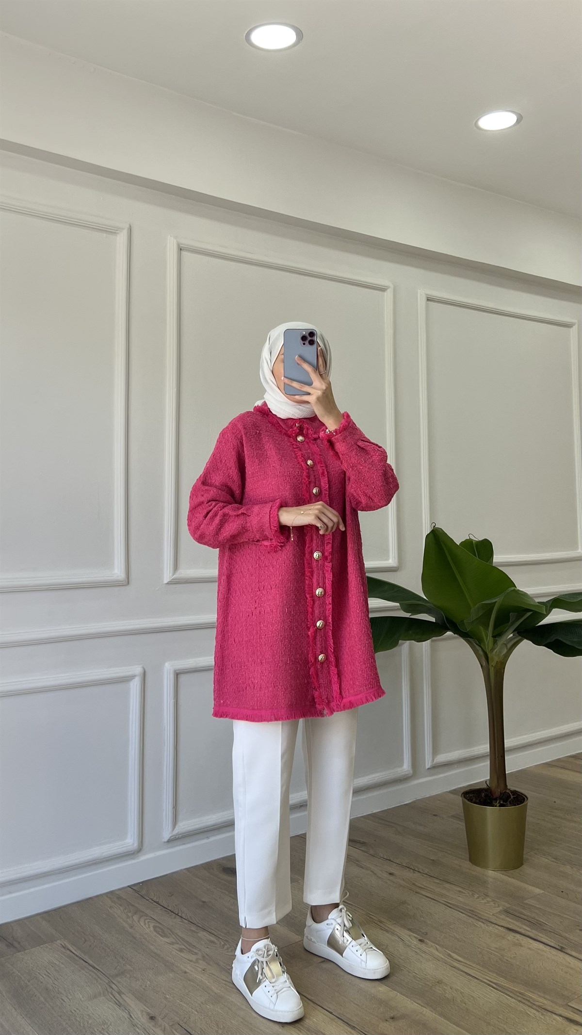 Tüvit Ceket - Pembe