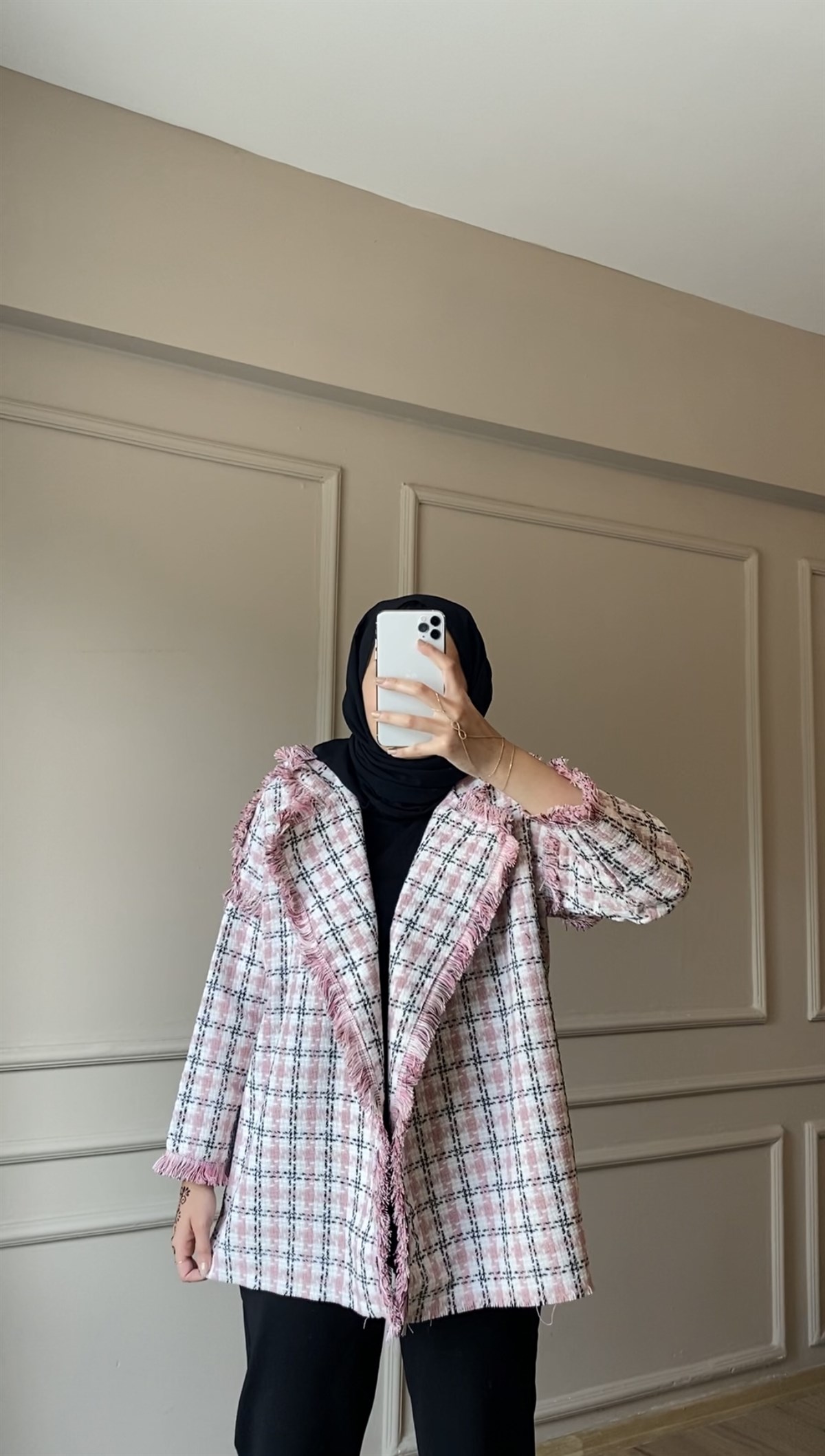 Tüvit Ceket - Pembe