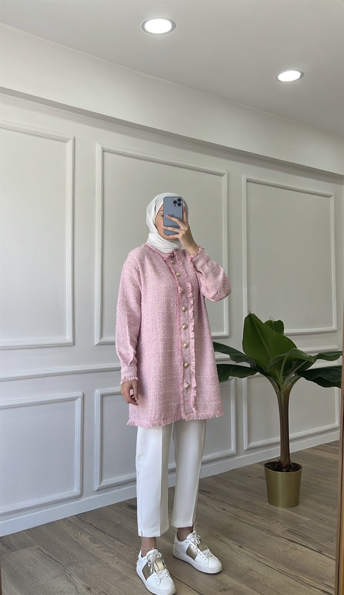 Tüvit Ceket - Pudra