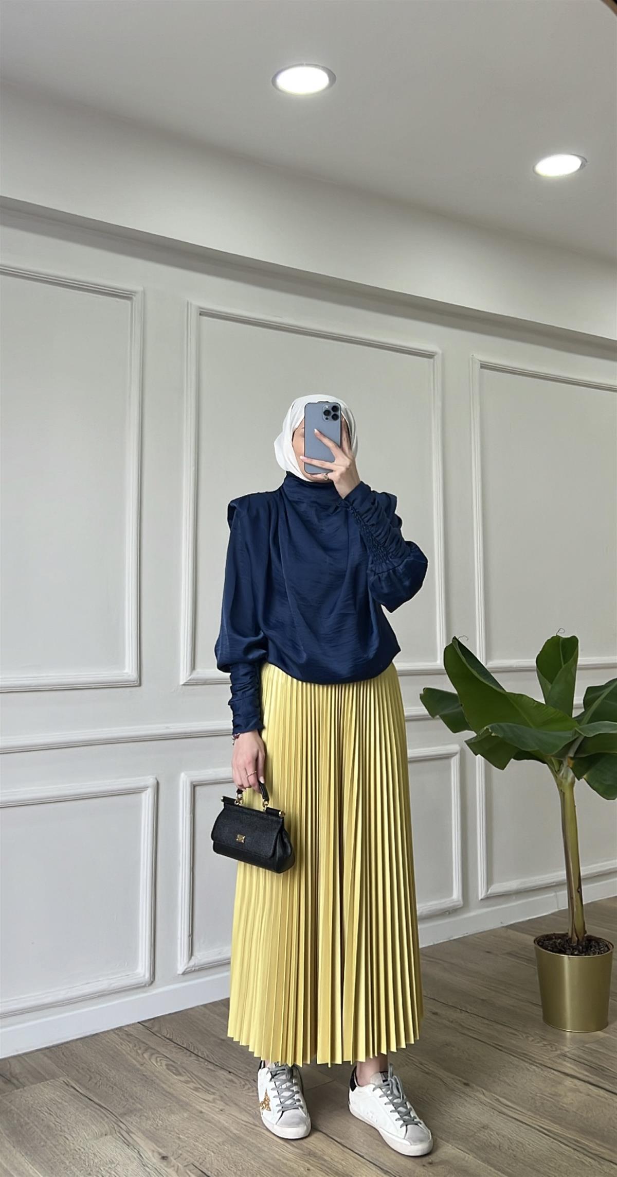 Yağ Yeşili - Piliseli Etek