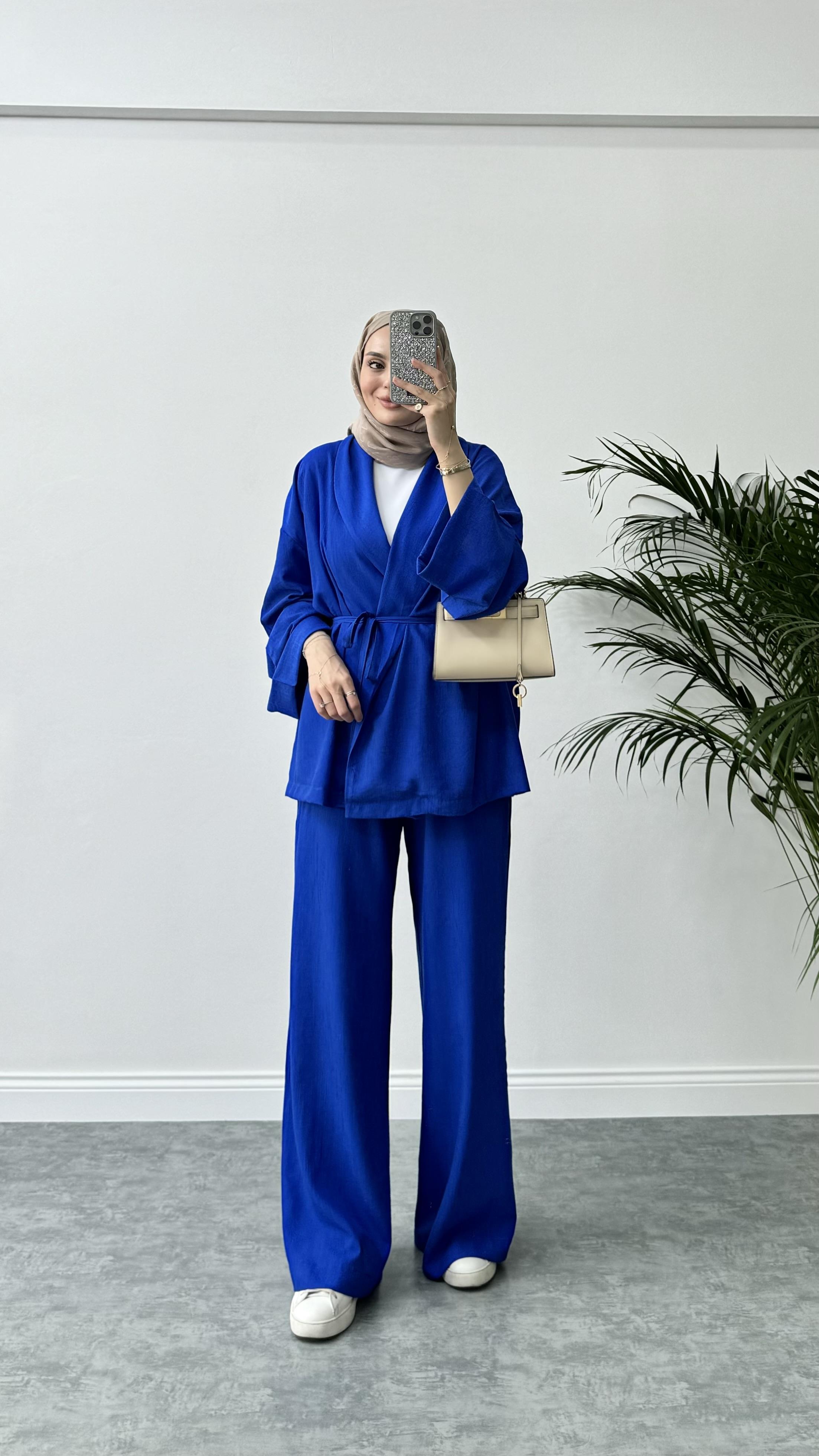 Zr Model Kimono Takım Saks