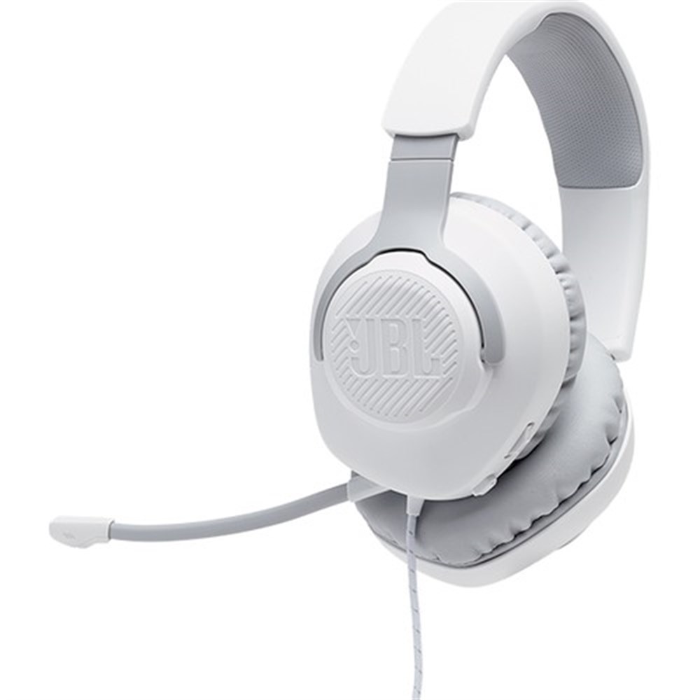 JBL Quantum 100 Çıkarılabilir Mikrofonlu 3.5mm Gaming Kulak Üstü Kulaklık -  Beyaz