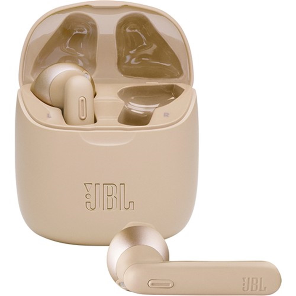 JBL T225 TWS Kablosuz Kulak İçi Bluetooth Kulaklık – Gold